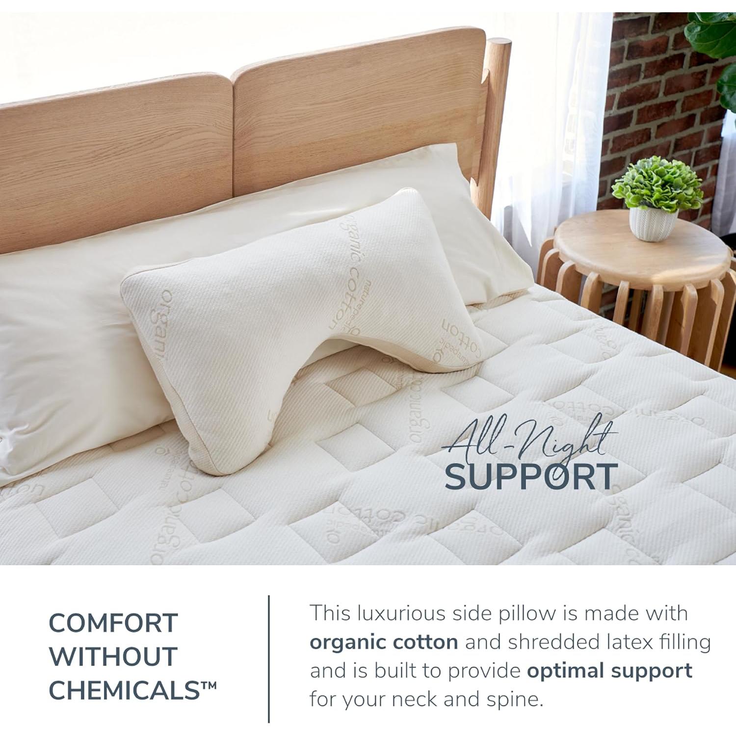 Almohada de Láttex Orgánico Naturepedic para Durmientes de Lado