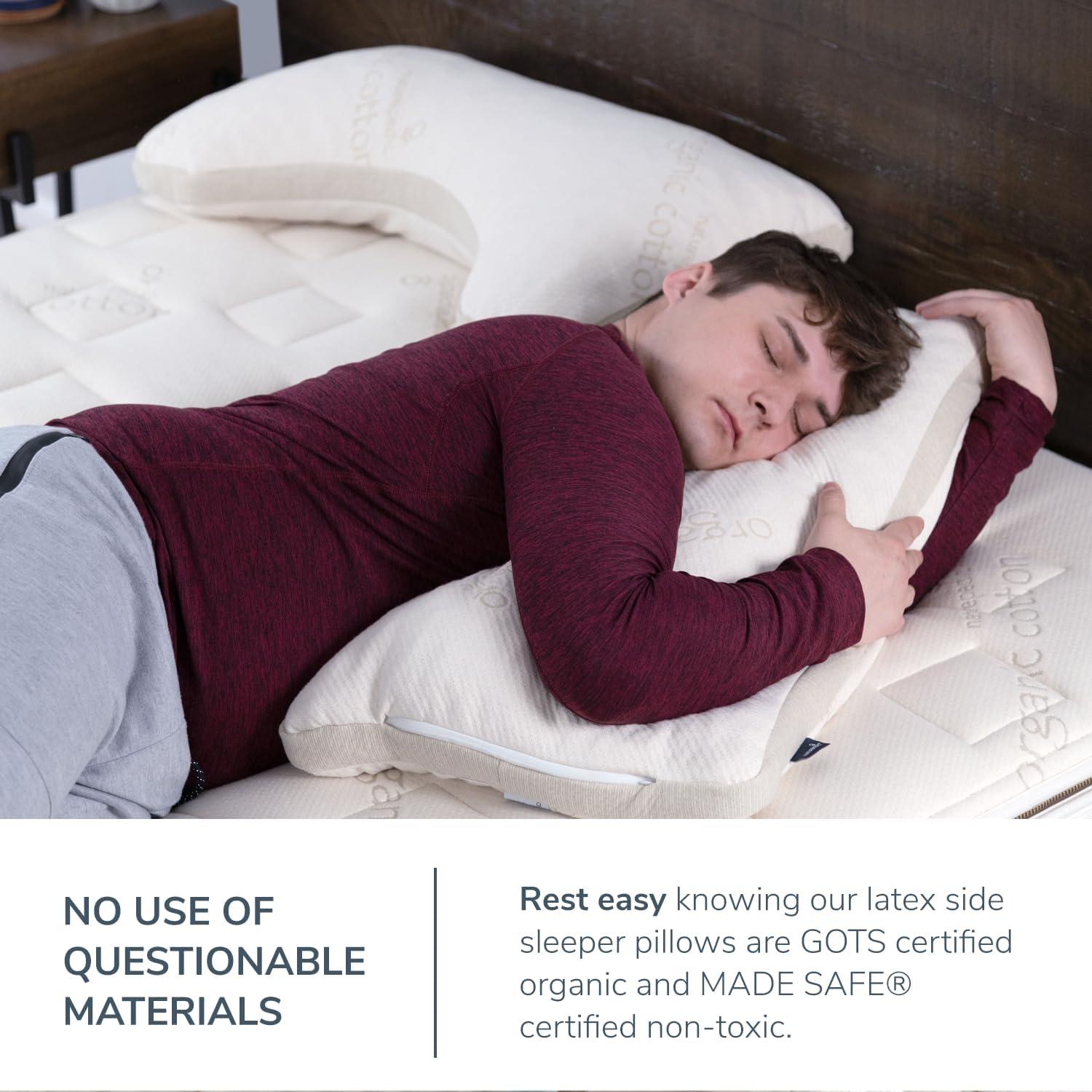 Almohada de Láttex Orgánico Naturepedic para Durmientes de Lado
