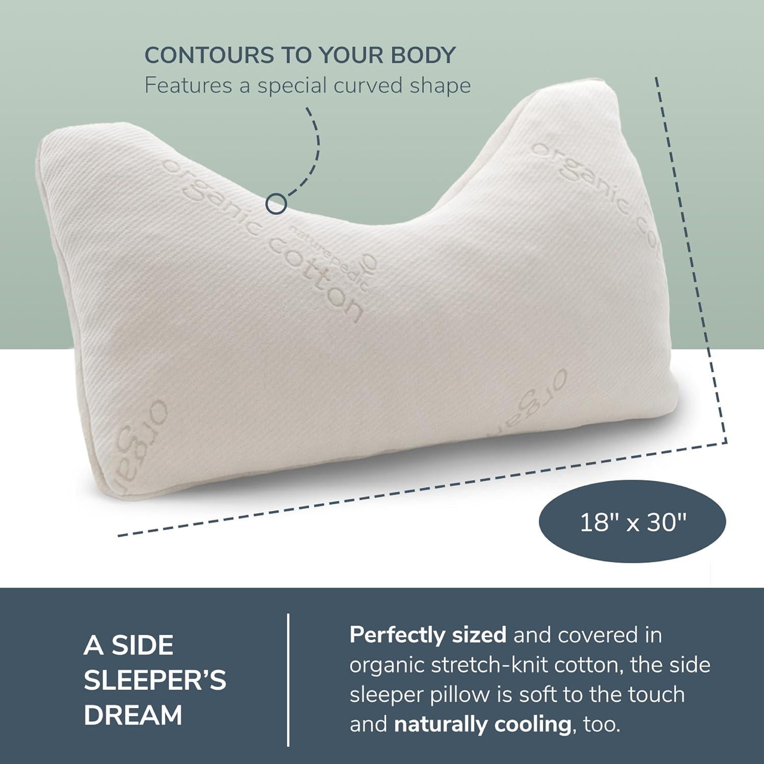 Almohada de Láttex Orgánico Naturepedic para Durmientes de Lado