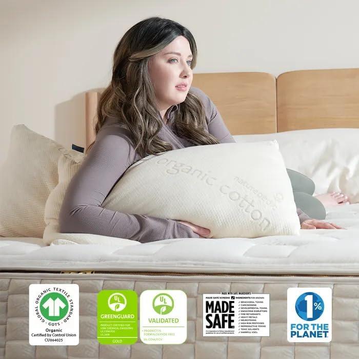 Almohada de Láttex Sólido Orgánico Naturepedic Reina