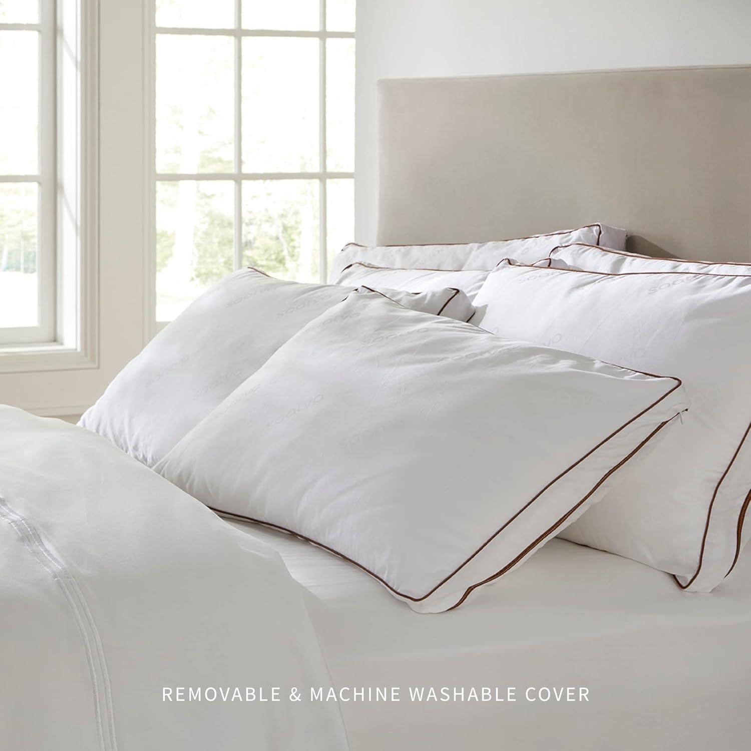 Almohada de Láttex Saatva Rey - Altura Estándar 10 cm - Hipoalergénica