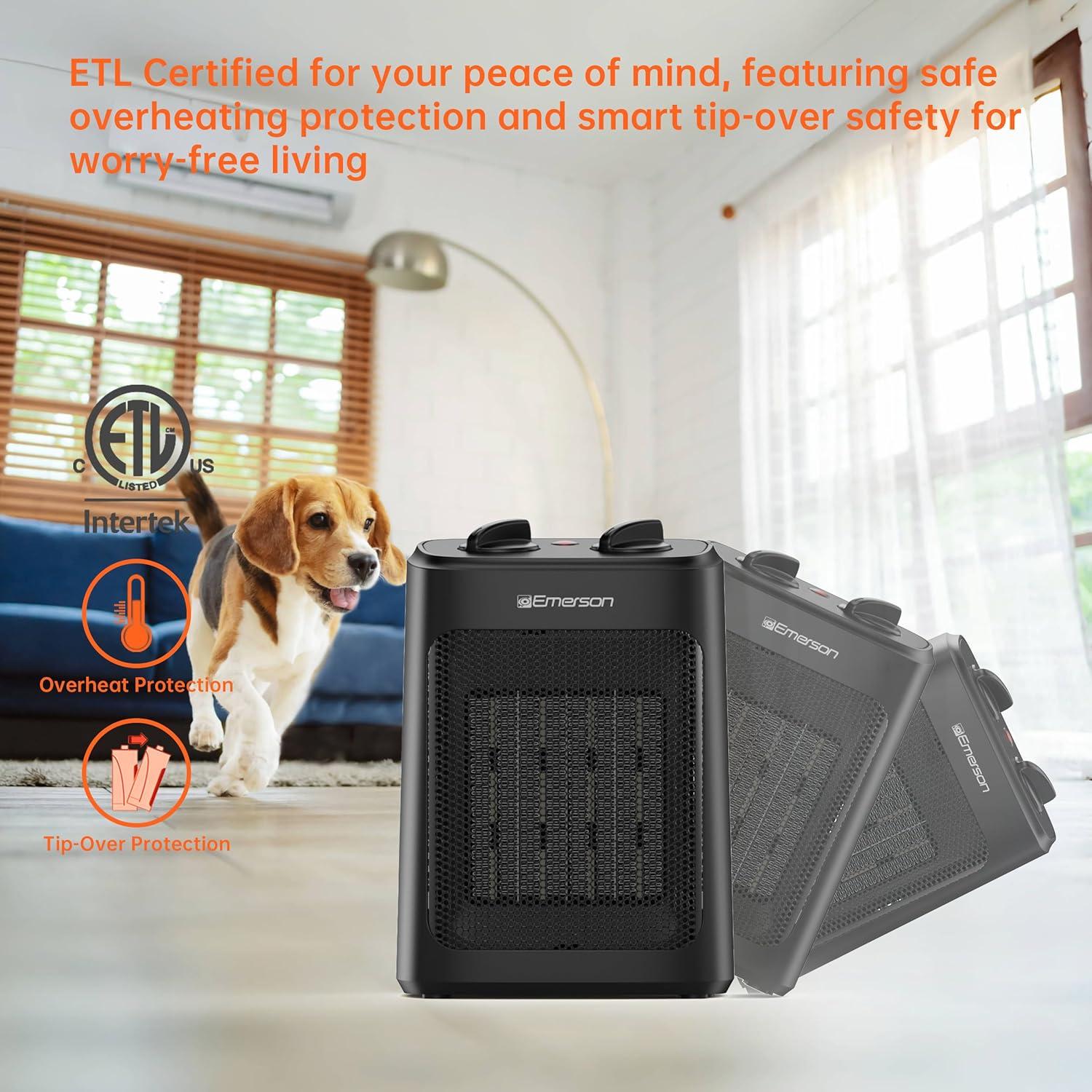 Calentador de Espacio Eléctrico Emerson SH1501 1500W Portátil