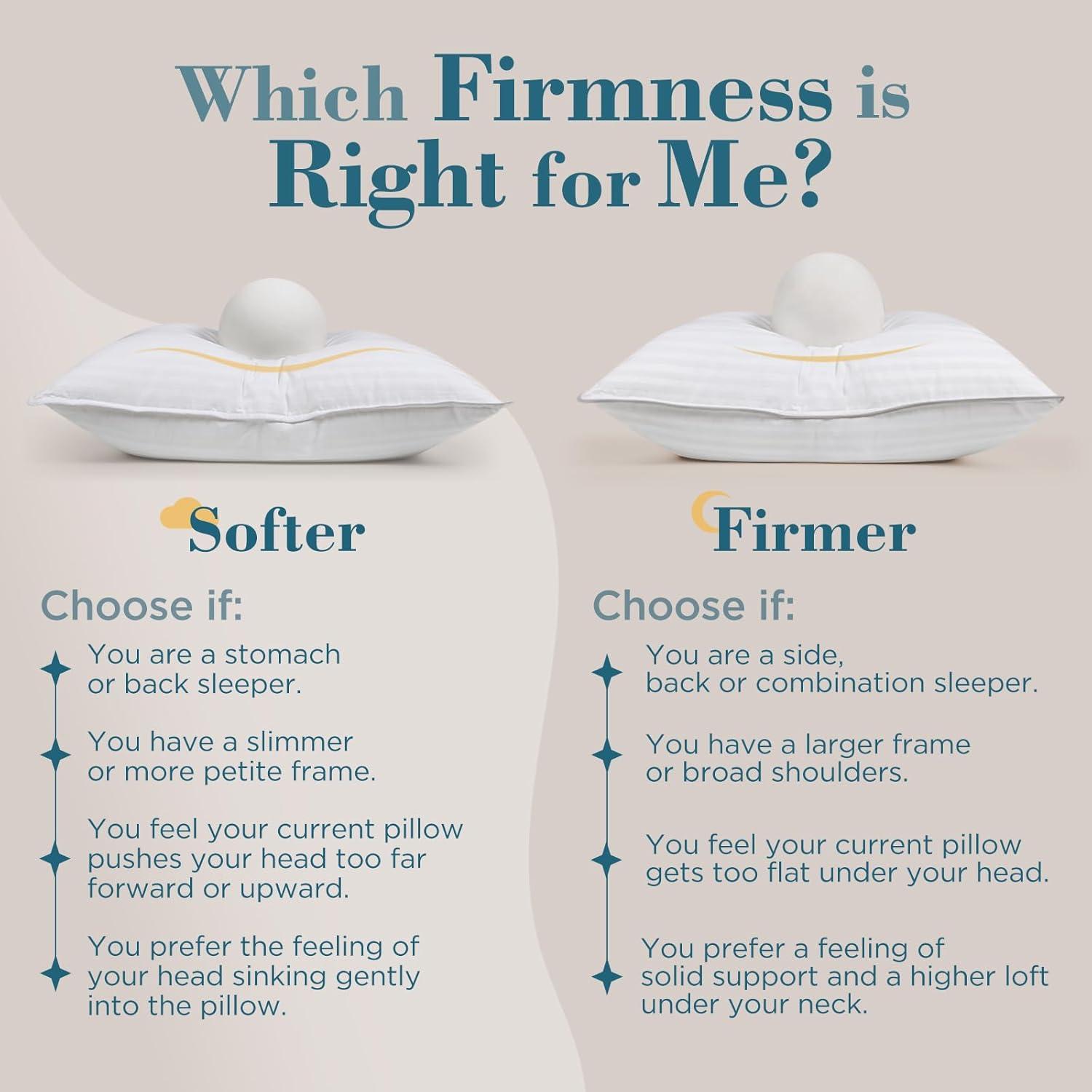 Almohadas Queen Suaves Viewstar - Juego de 2, Alternativa Plumas