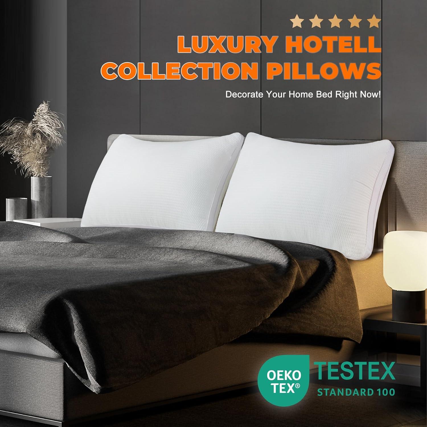 Almohadas AIAEL Queen Set de 2 Microfibra Hipoalergénicas