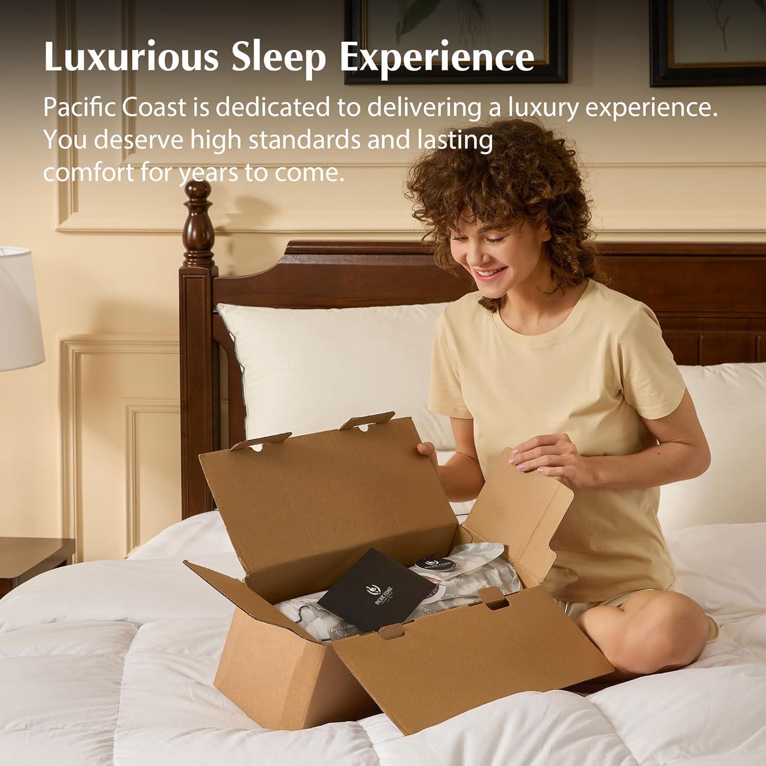 Juego de 2 almohadas de plumas de ganso Pacific Coast estándar