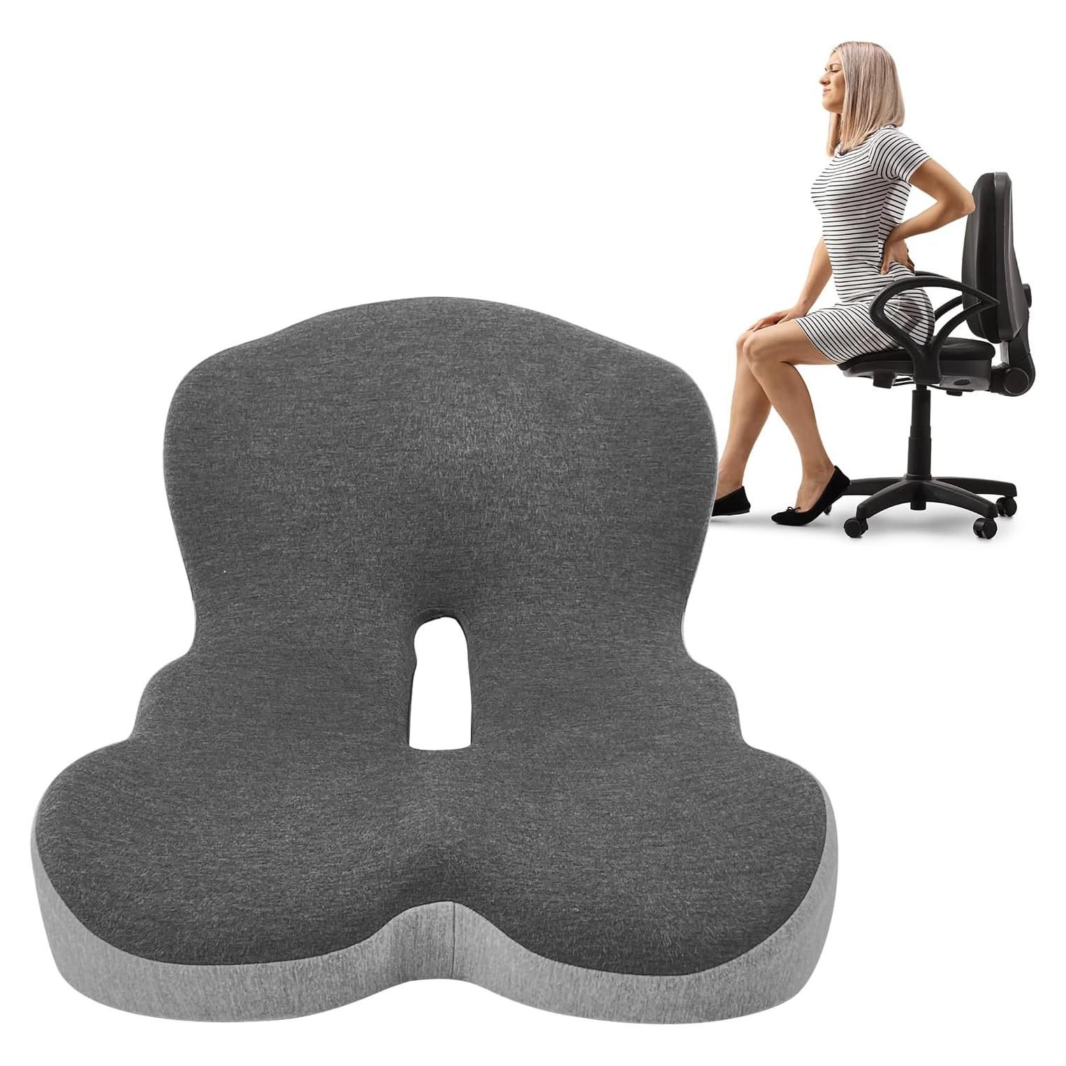 Cojín Ergonómico OuYezy para Glúteos Espuma Memoria 43x41cm