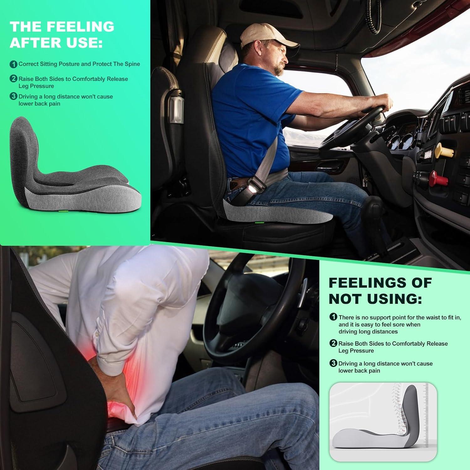 Cojín Ergonómico OuYezy para Glúteos Espuma Memoria 43x41cm