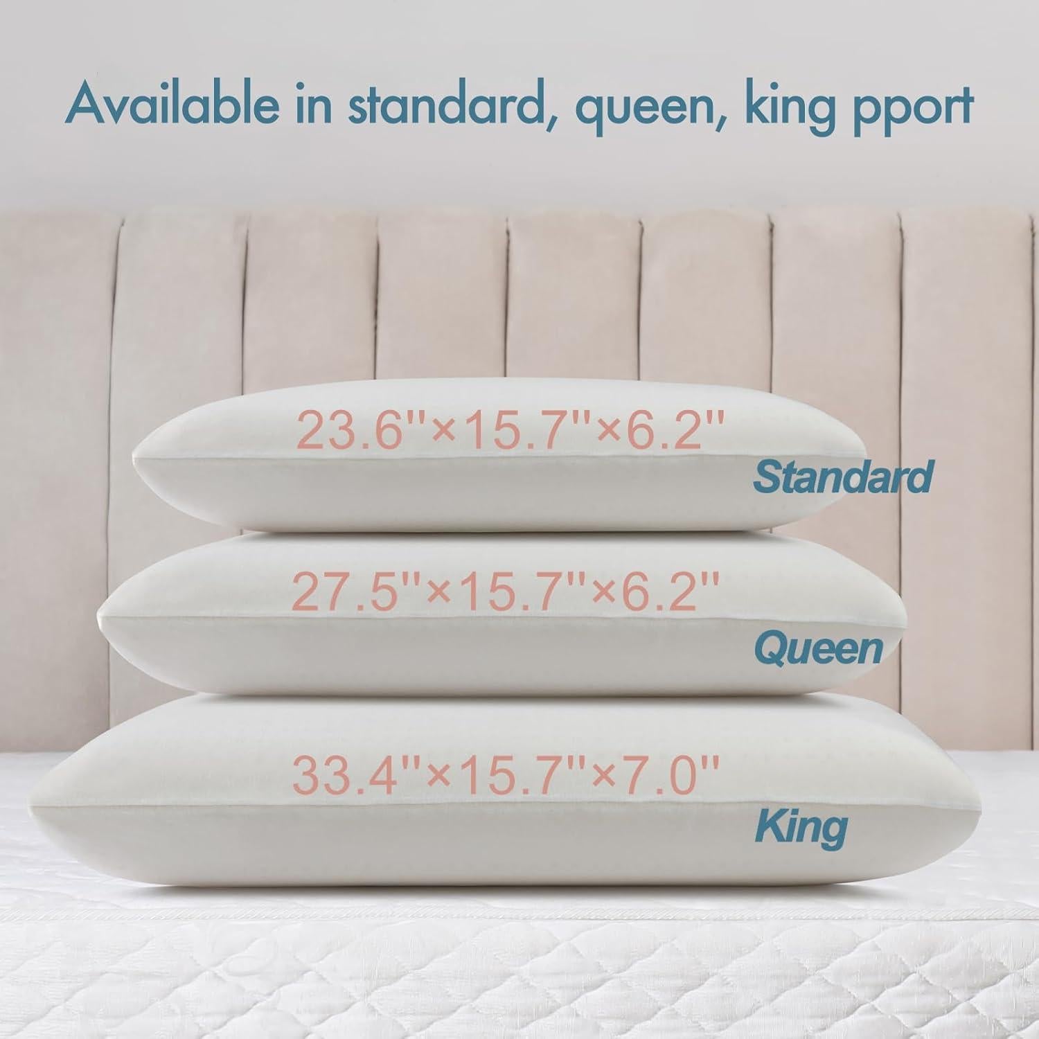 Almohada de látex UPOUEIM Estándar 100% Natural Transpirable