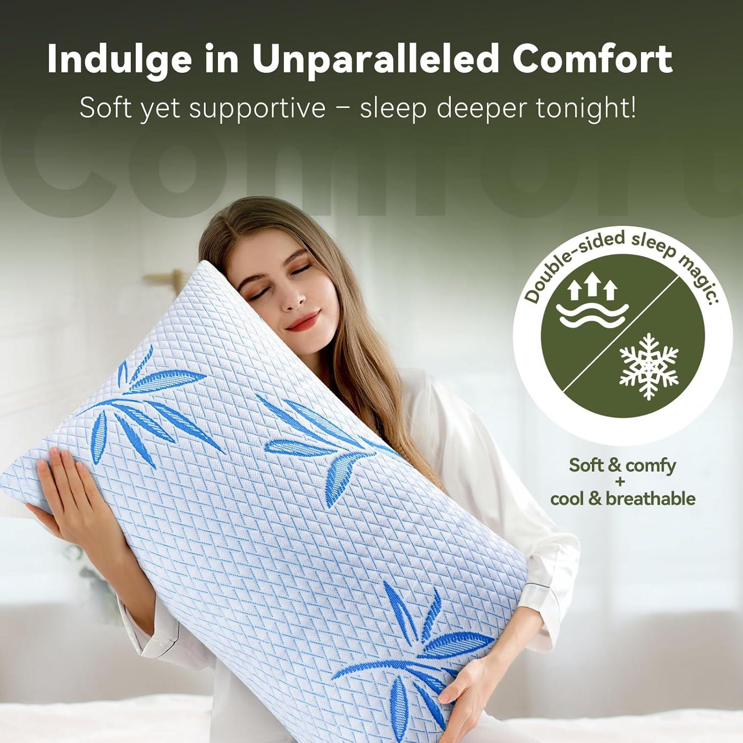 Juego de 2 Almohadas Queen Btasleeep Ajustables de Gel