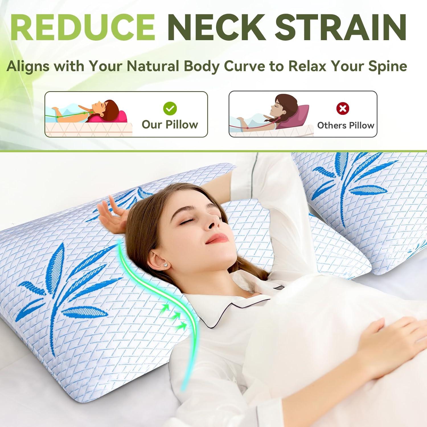 Juego de 2 Almohadas Queen Btasleeep Ajustables de Gel