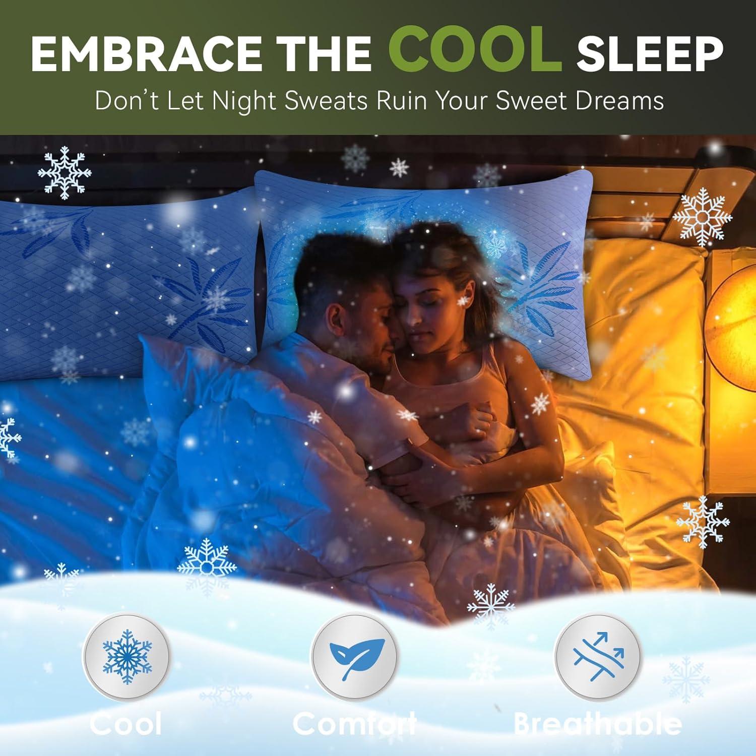 Juego de 2 Almohadas Queen Btasleeep Ajustables de Gel