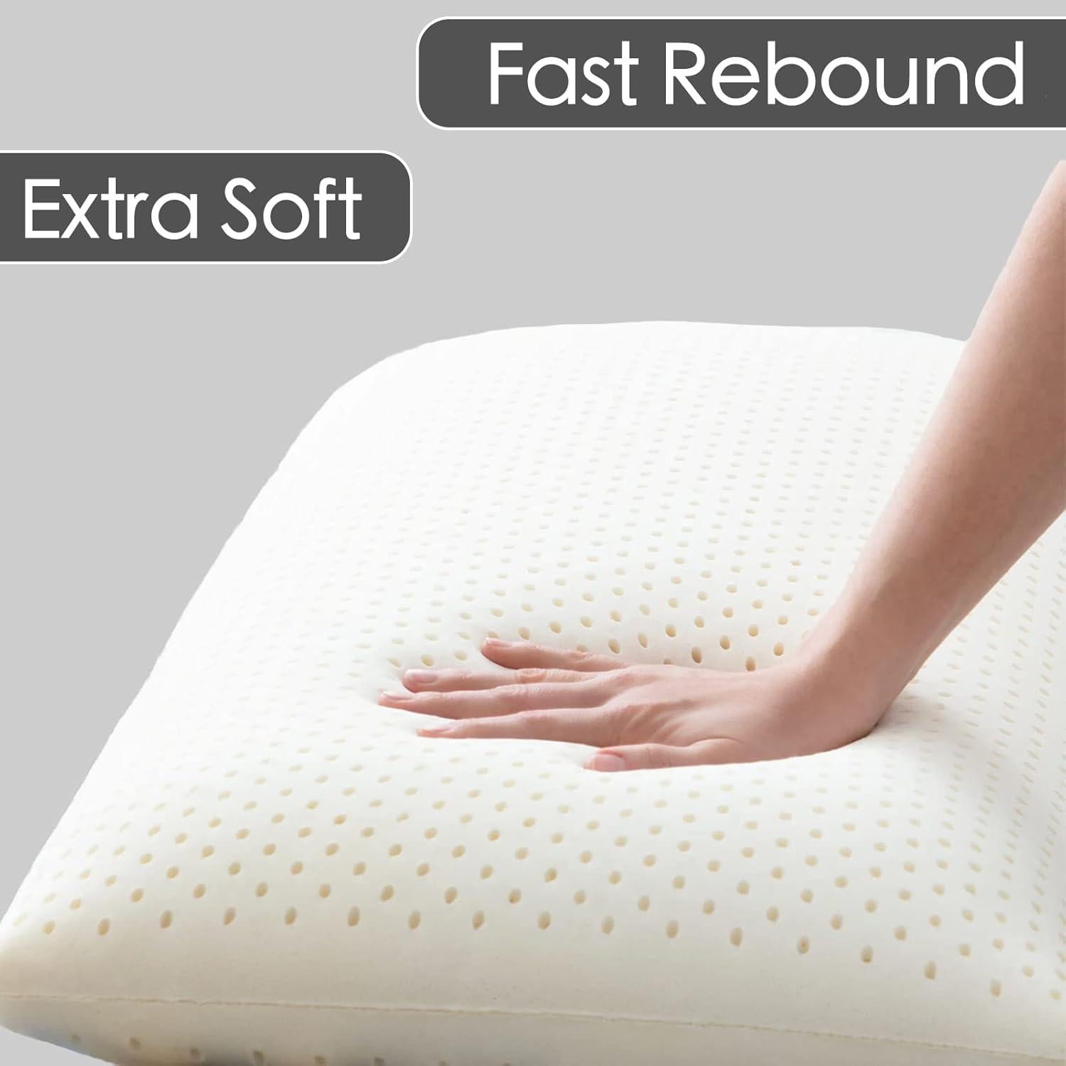 Almohada de Láttex Talalay Natural Kiss Dream 60x40cm Extra Suave