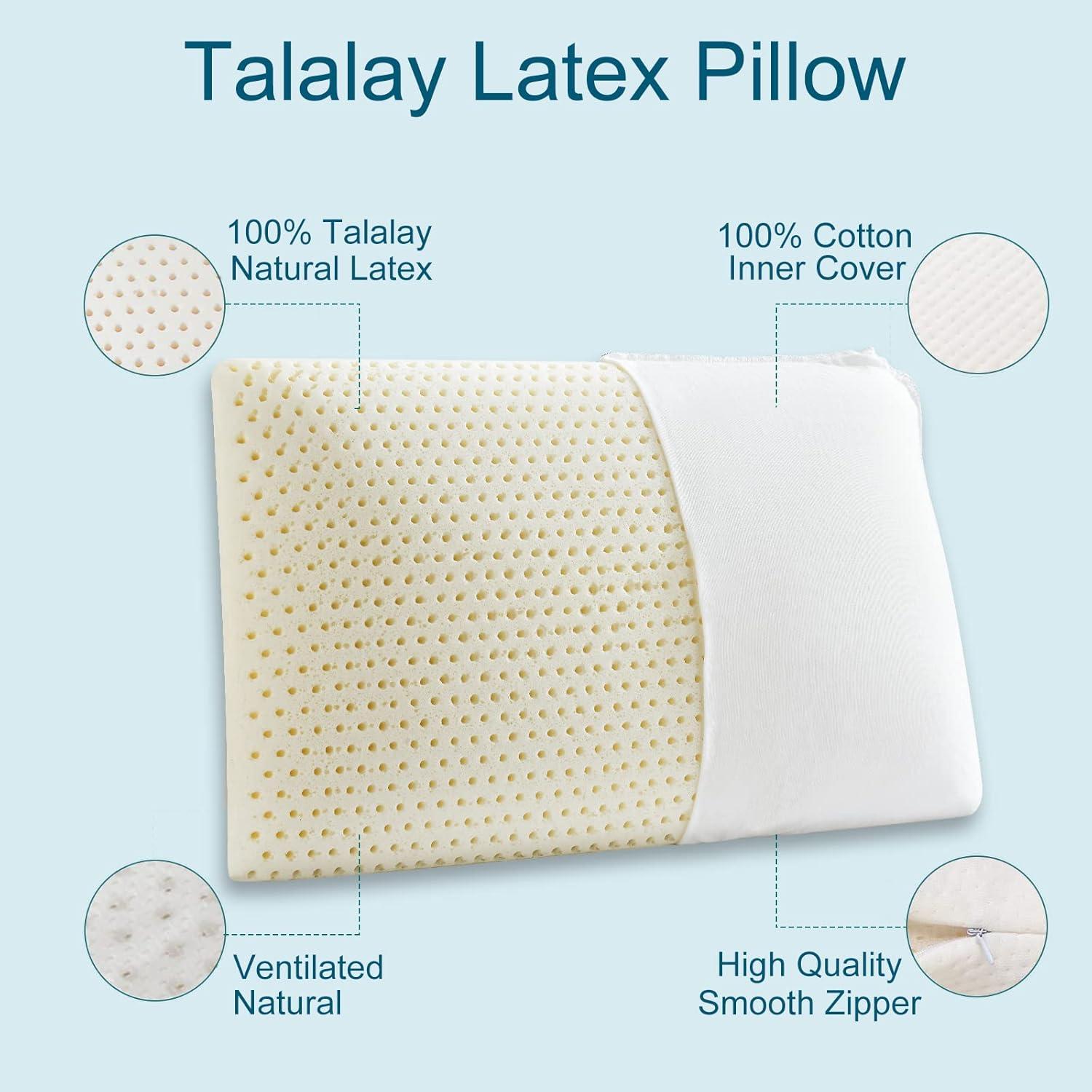 Almohada de Láttex Talalay Natural Kiss Dream 60x40cm Extra Suave