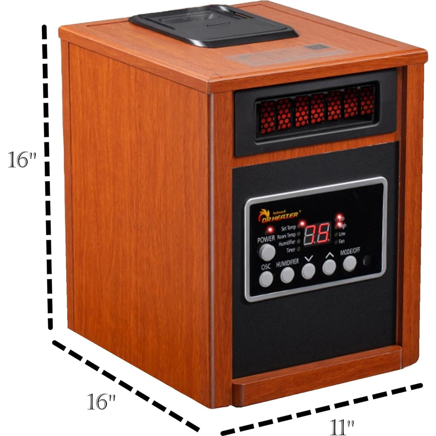 Calentador Infrarrojo DR-998 con Humidificador y Control Remoto