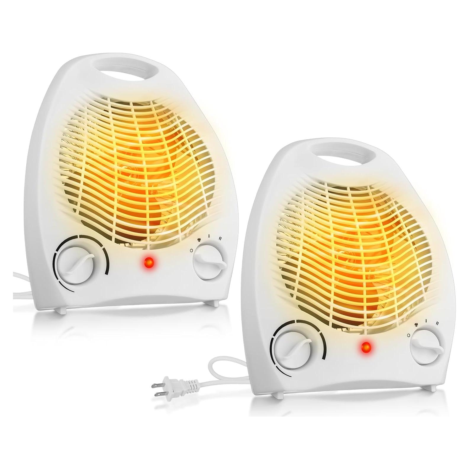 Calefactor Eléctrico Portátil Aurelema 1500W 2 Pcs Blanco