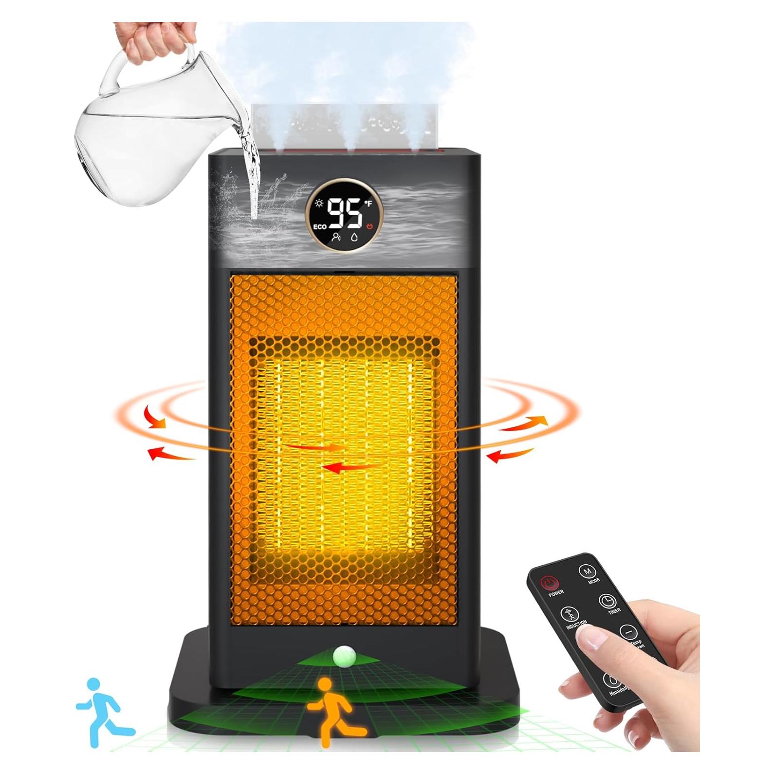 Calentador de Espacio Beautyfan 1500W con Humidificador y Llama 3D