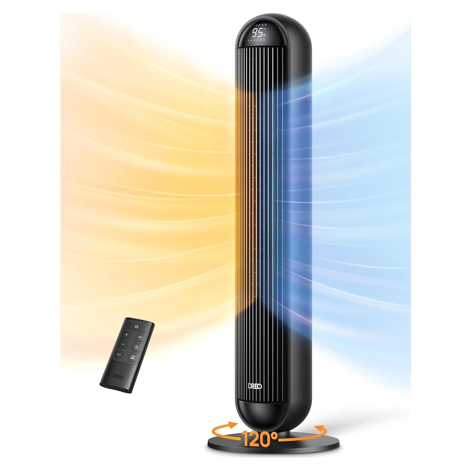 Calefactor Dreo 42" Eléctrico PTC con Control Remoto y Oscilación