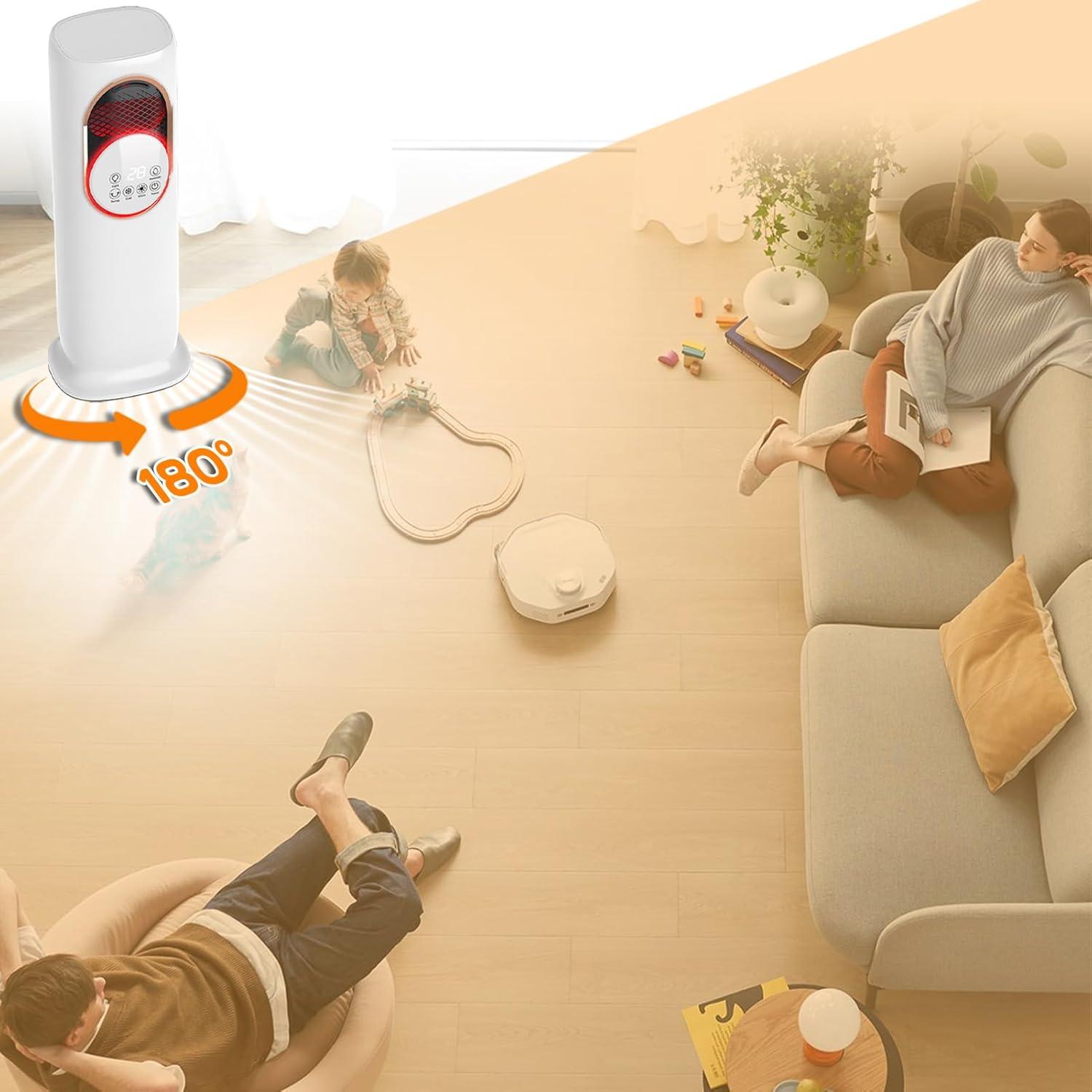 Combo Ventilador y Calefactor XWLAI HF-01 4 en 1 81 cm