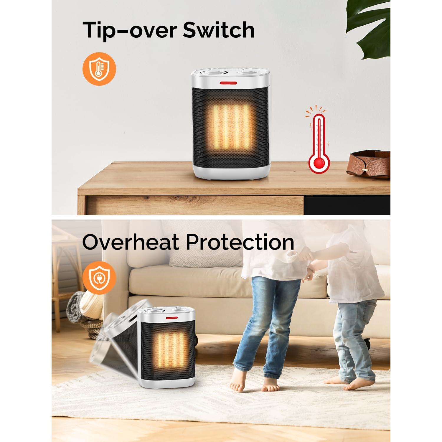 Calentador de Espacio Eléctrico Pereysi PTC-SH009 1500W Blanco