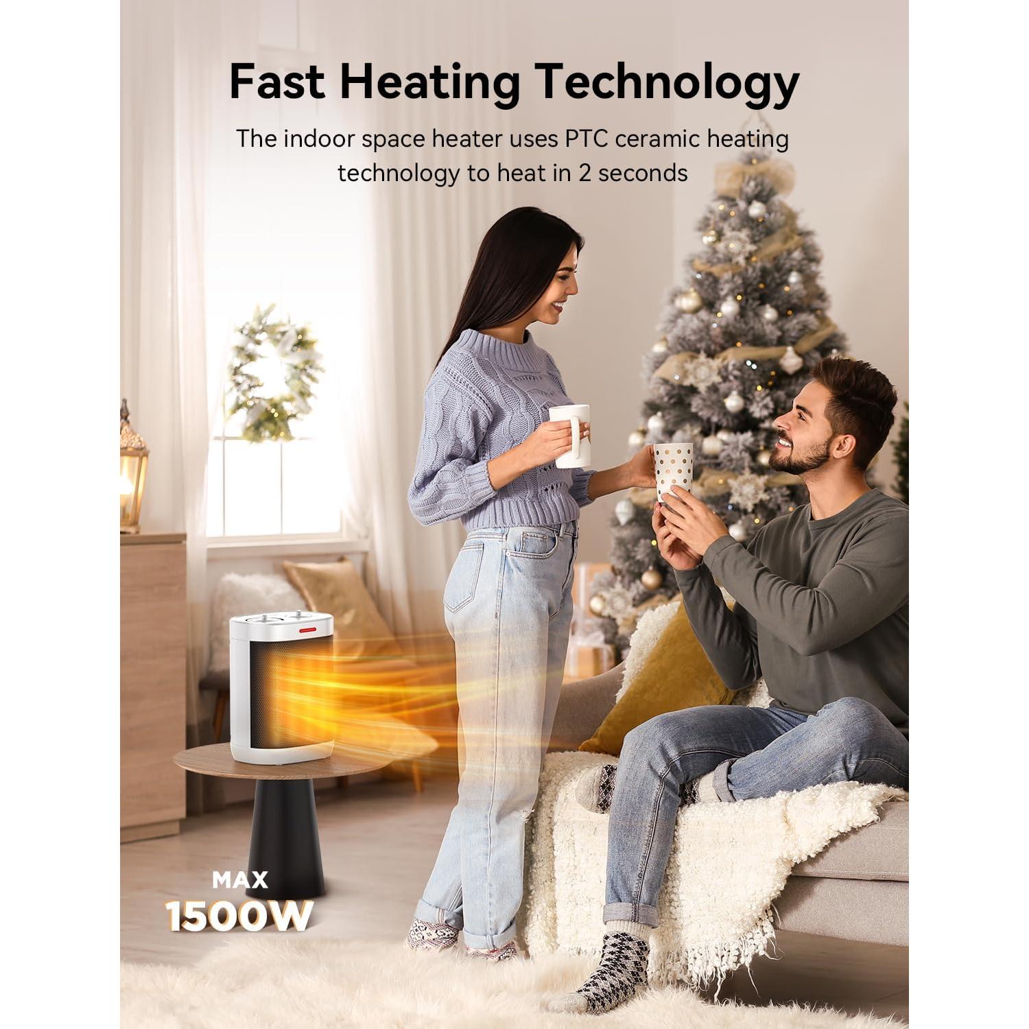 Calentador de Espacio Eléctrico Pereysi PTC-SH009 1500W Blanco