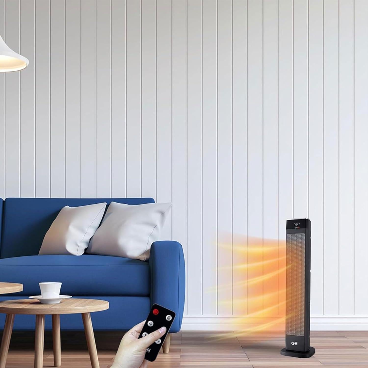 Calentador de Torre Cerámico Good Housekeeping 76 cm Oscilante