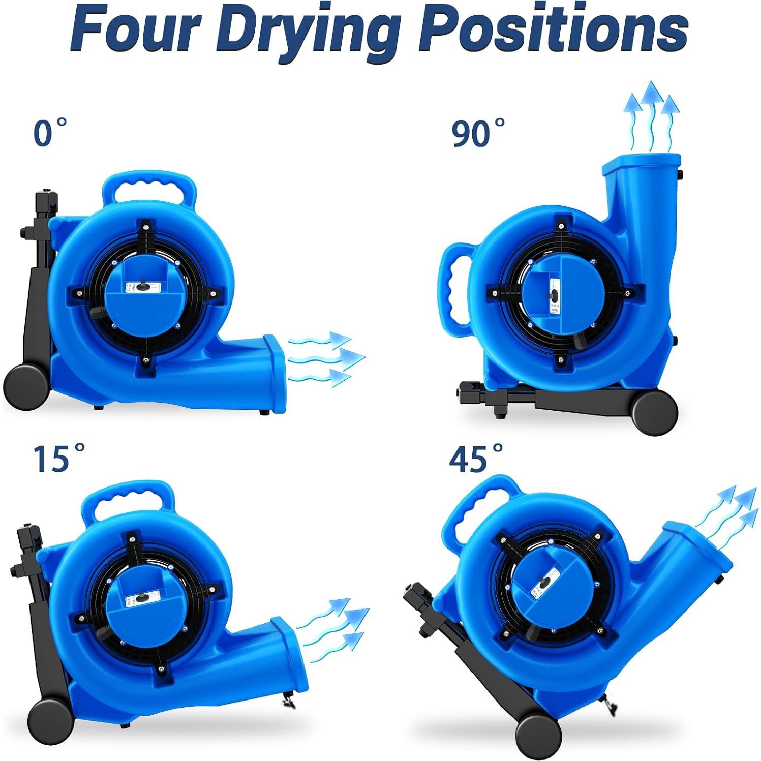 Ventilador Soplador de Aire BSMTEK 5000 CFM 1HP Azul