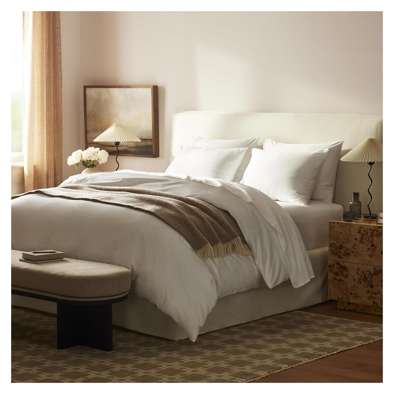 Juego de Sábanas de Lujo Brooklinen 4 Piezas Doble Blanco