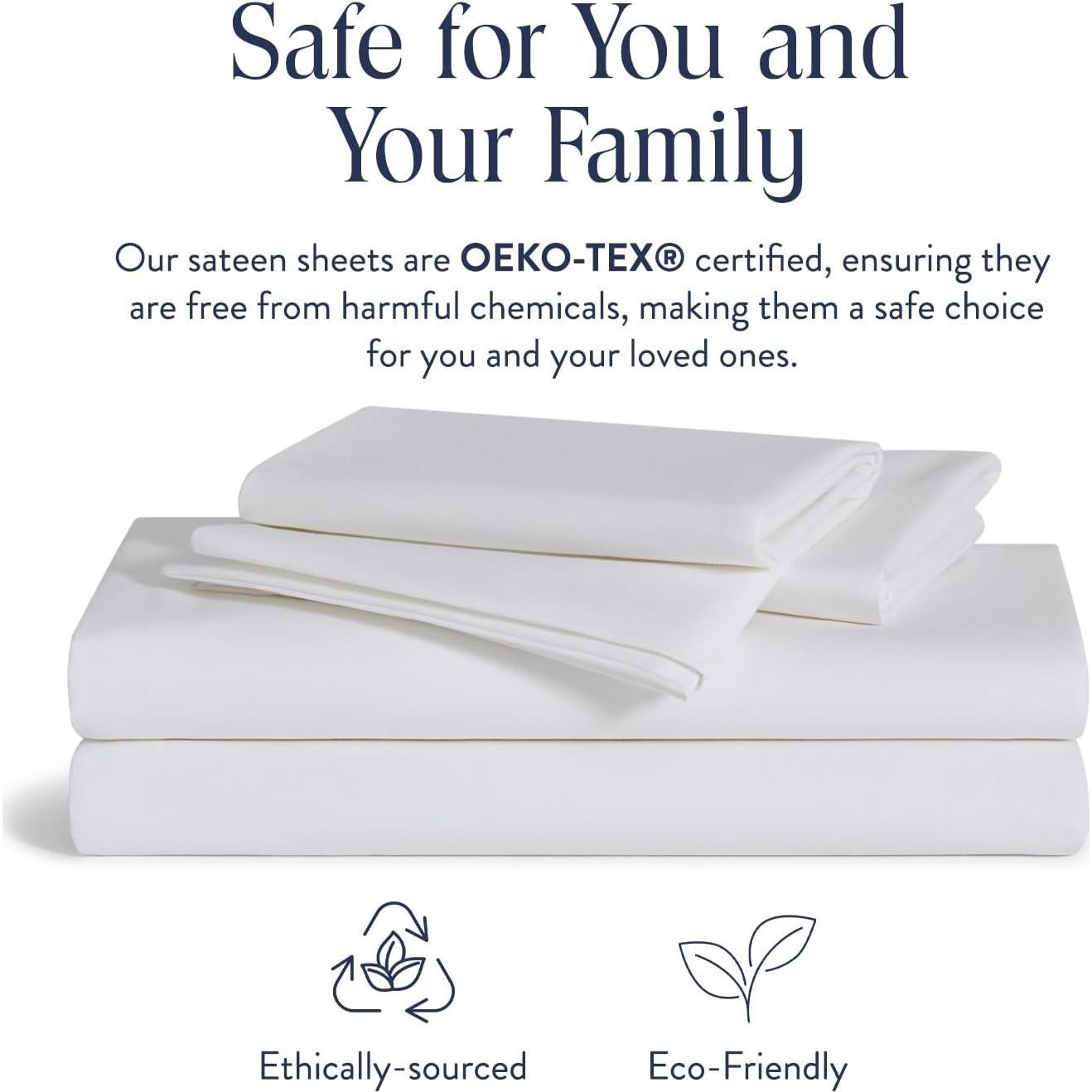 Juego de Sábanas de Lujo Brooklinen 4 Piezas Doble Blanco