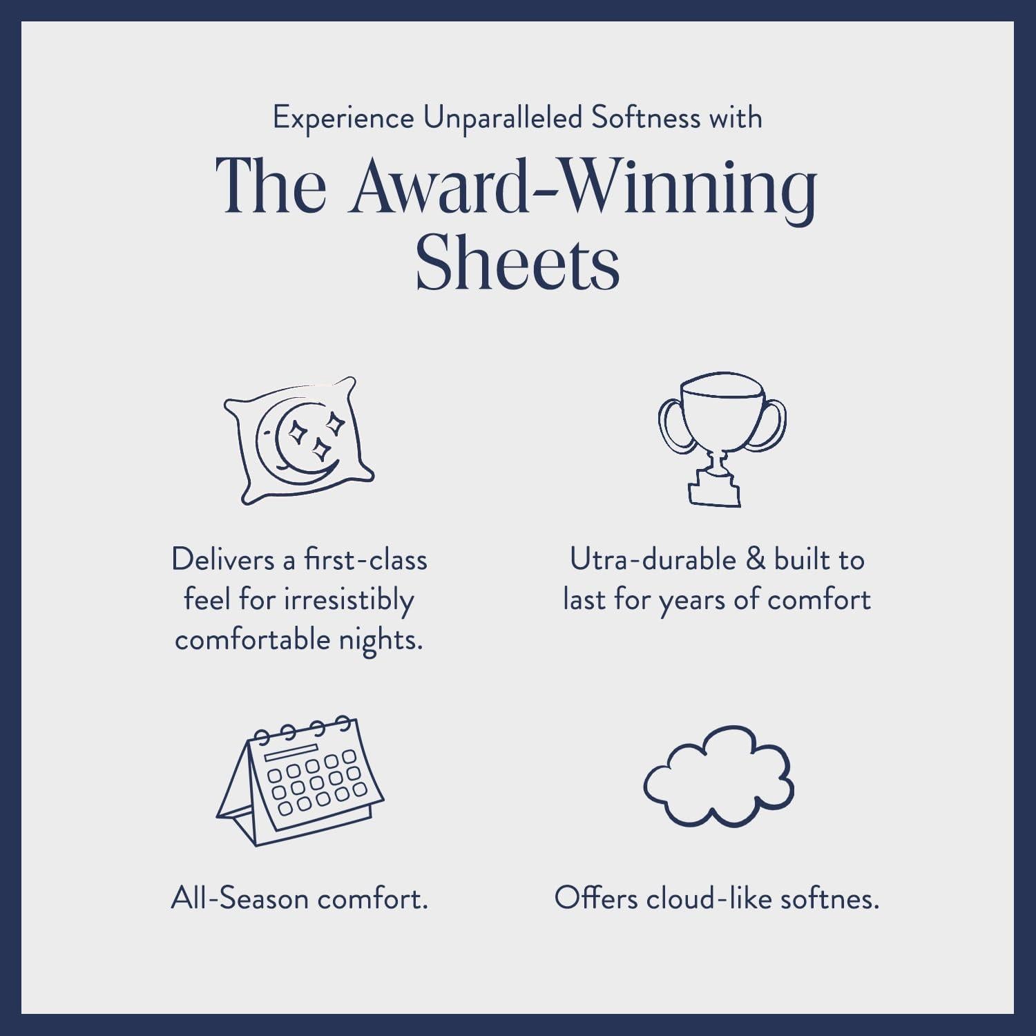 Juego de Sábanas de Lujo Brooklinen 4 Piezas Doble Blanco