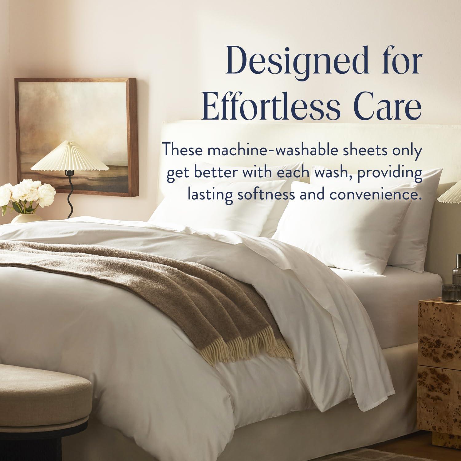 Juego de Sábanas de Lujo Brooklinen 4 Piezas Doble Blanco