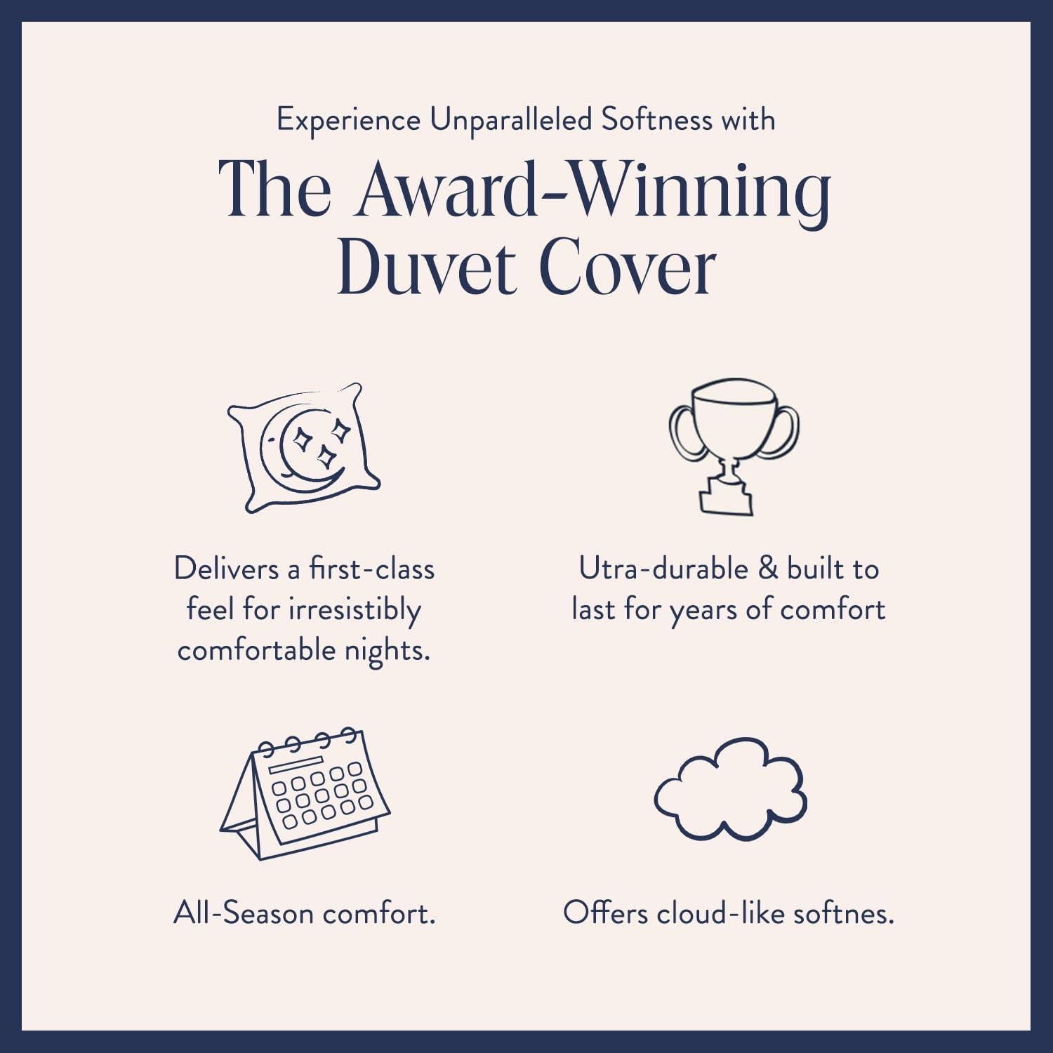 Funda de Edredón Brooklinen Full/Queen 100% Algodón Crema