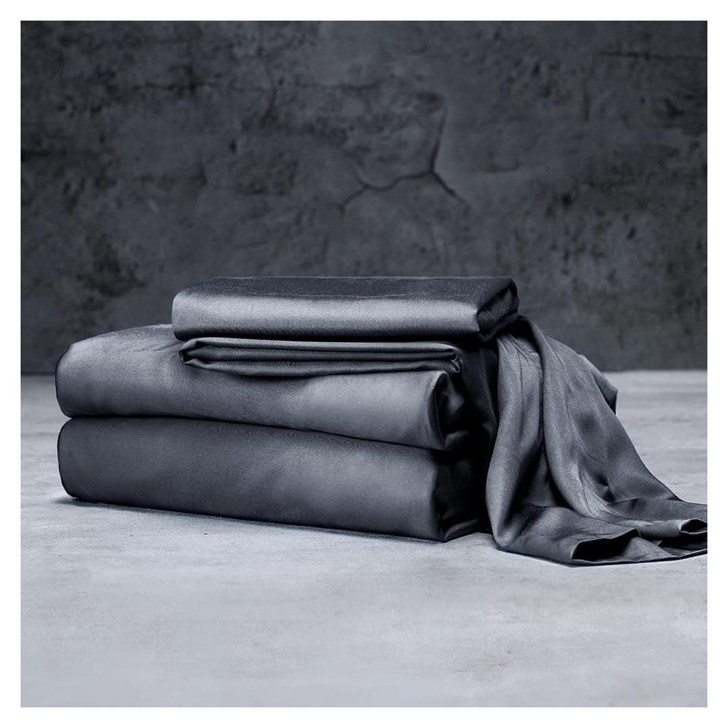 Juego de Sábanas LUXOME King 100% Rayón de Bambú Carbón 4 Piezas