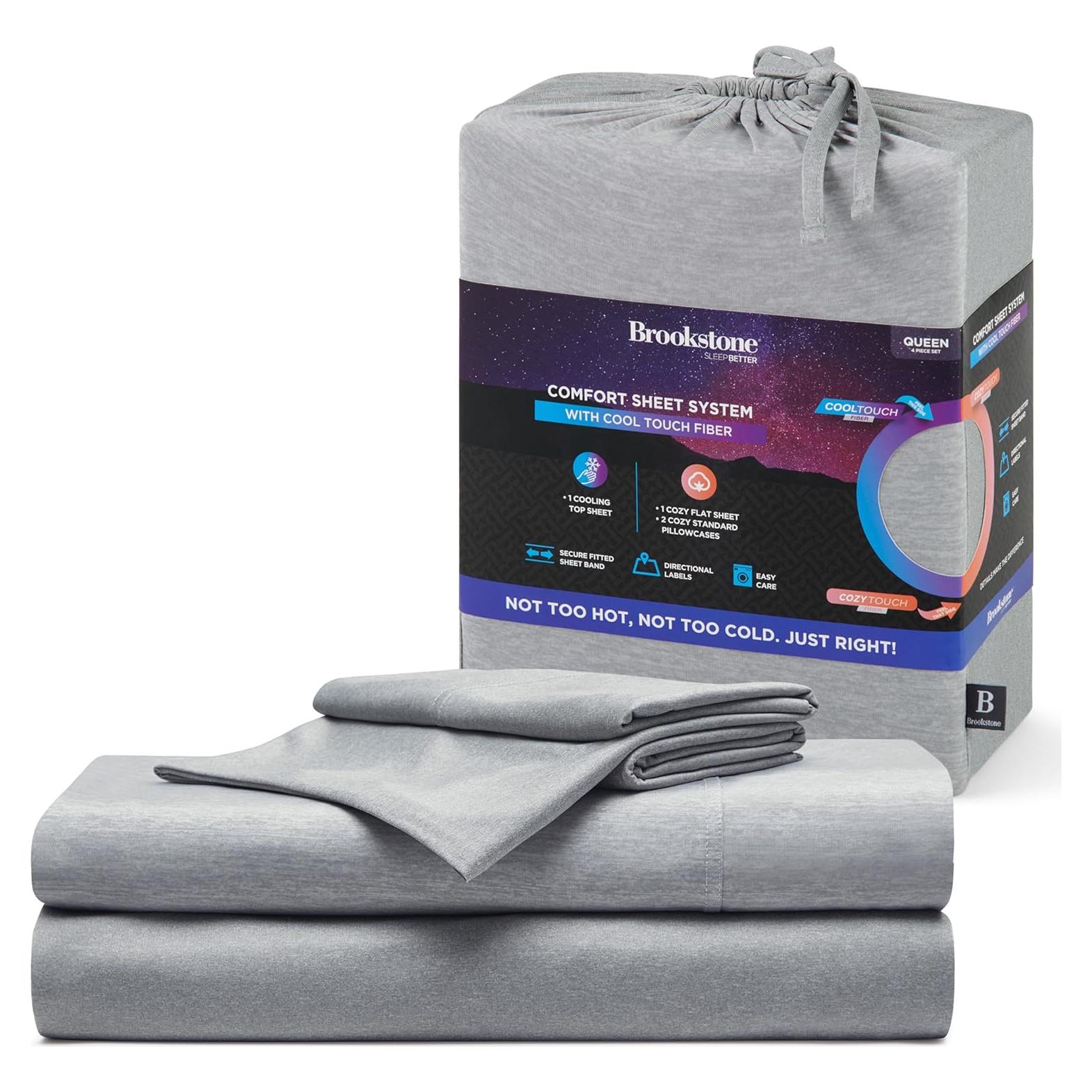 Juego de Sábanas Brookstone Comfort Queen 4 Piezas Gris
