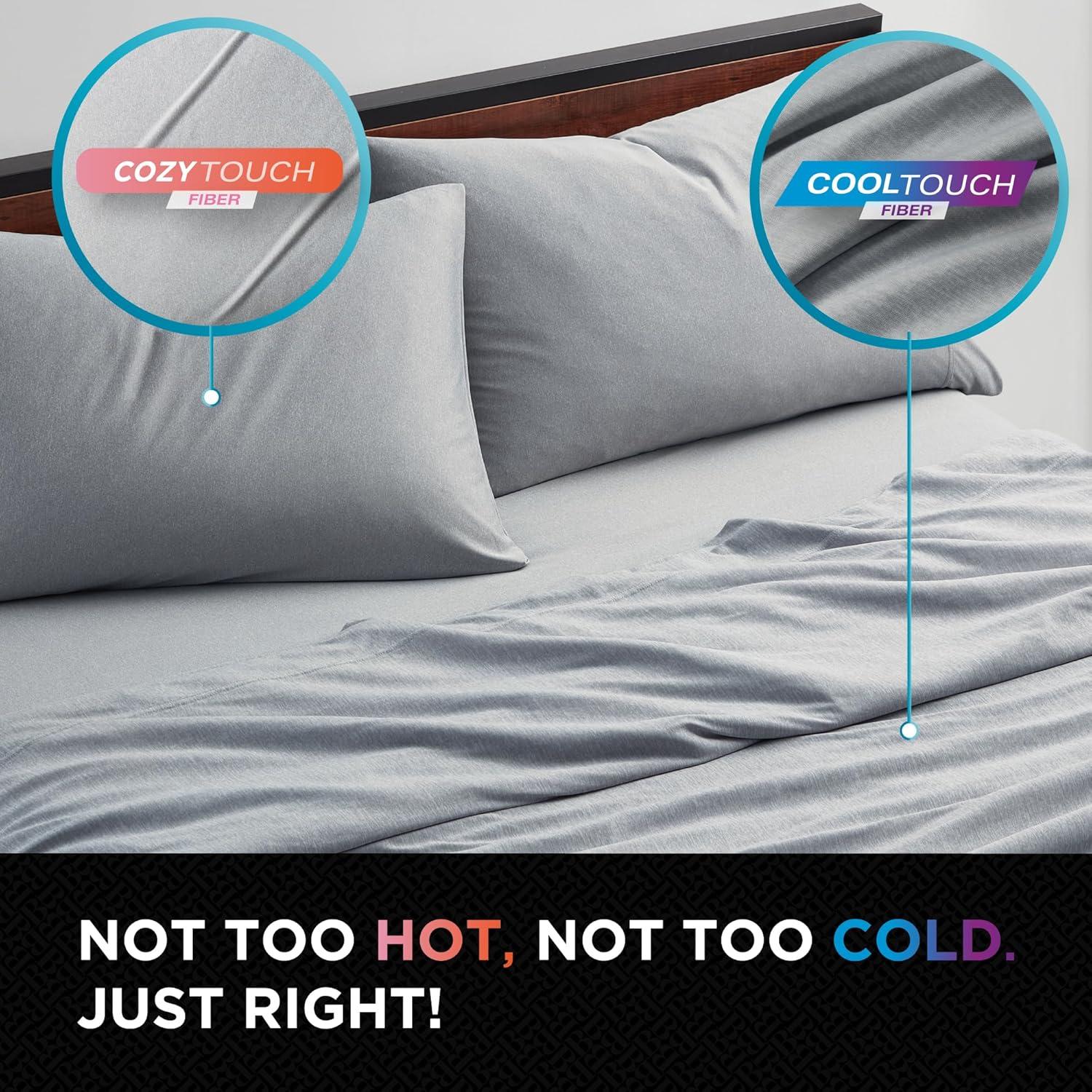 Juego de Sábanas Brookstone Comfort Queen 4 Piezas Gris