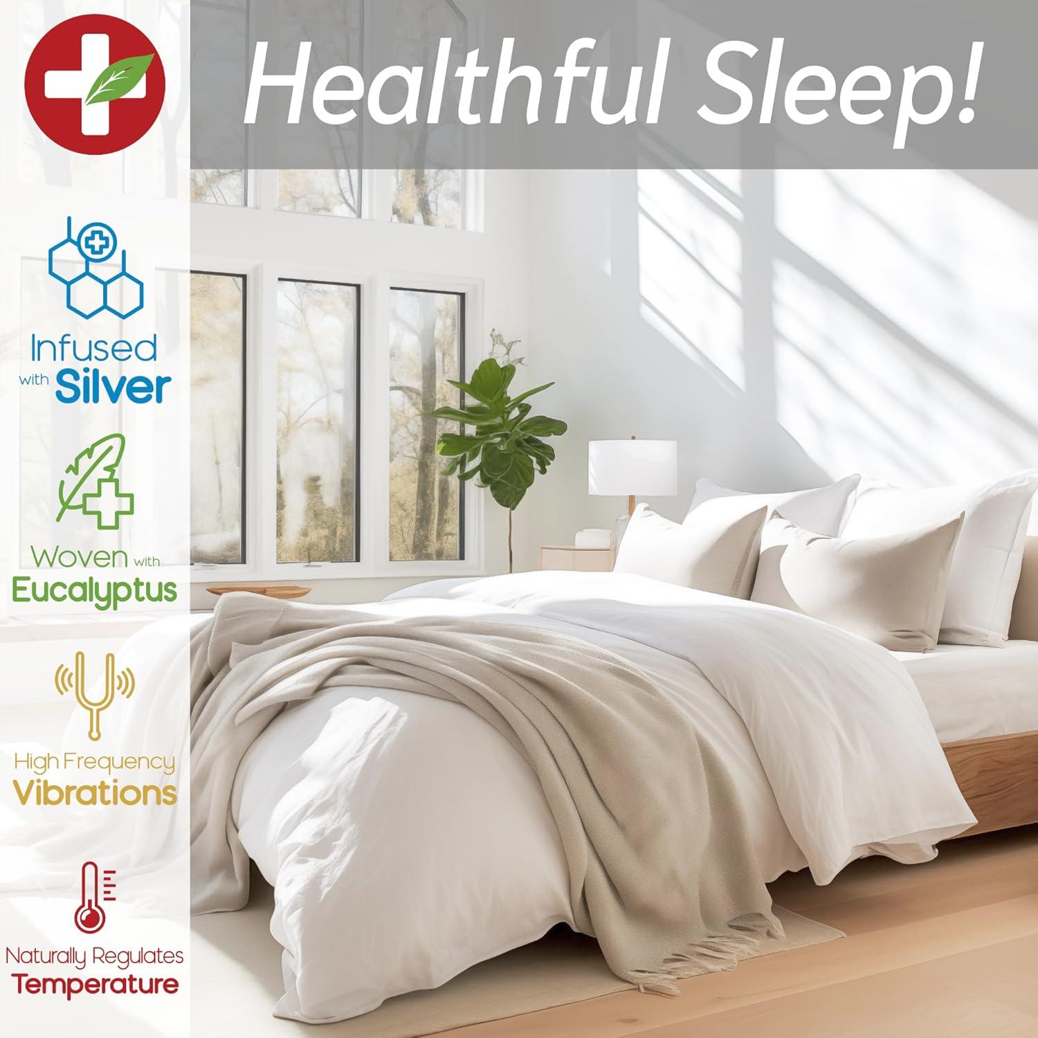 Juego de Sábanas King Lino Belga HARMONIC SILVER Gris 4 Piezas