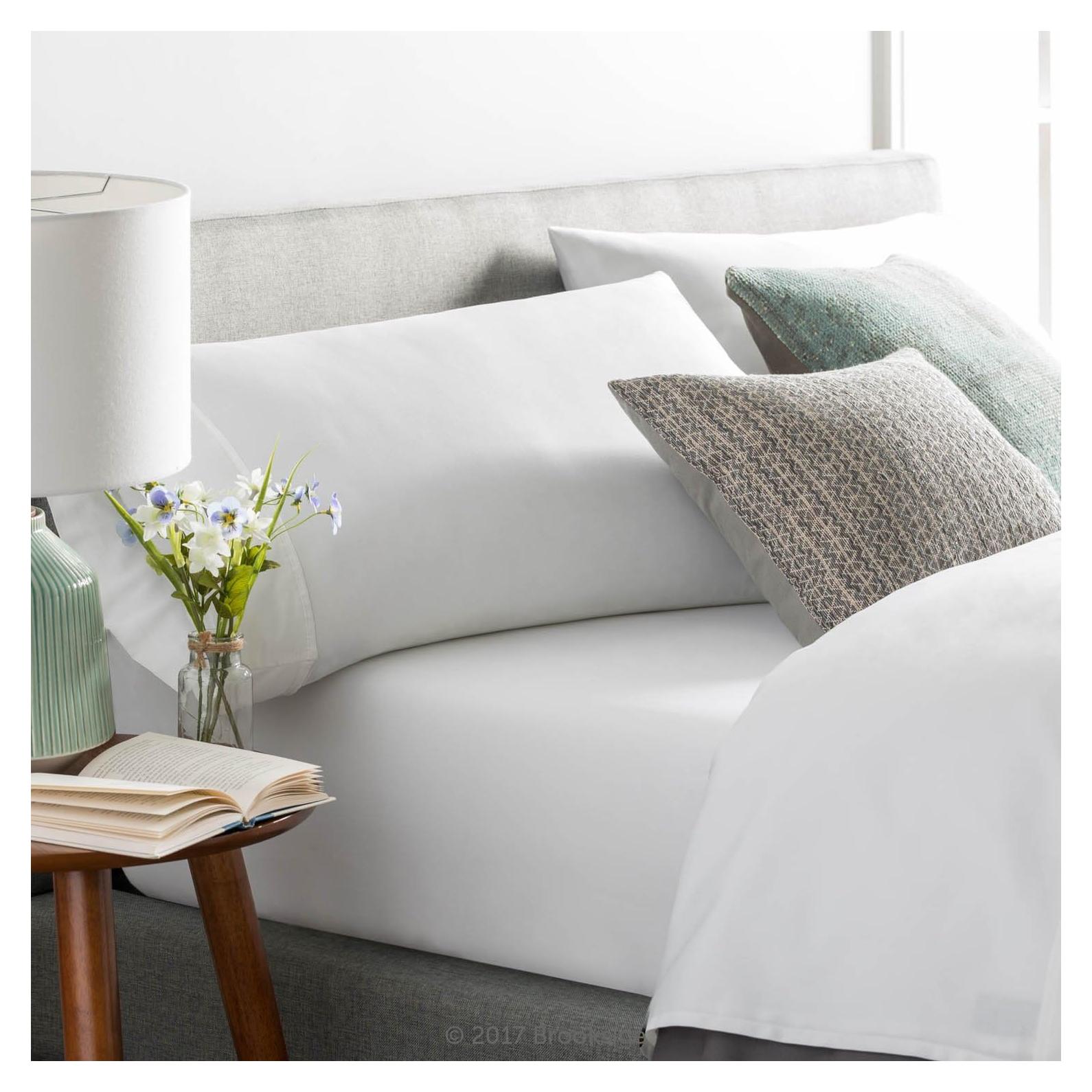 Conjunto de Sábanas Brookside - Algodón Mezcla - California King - Blanco