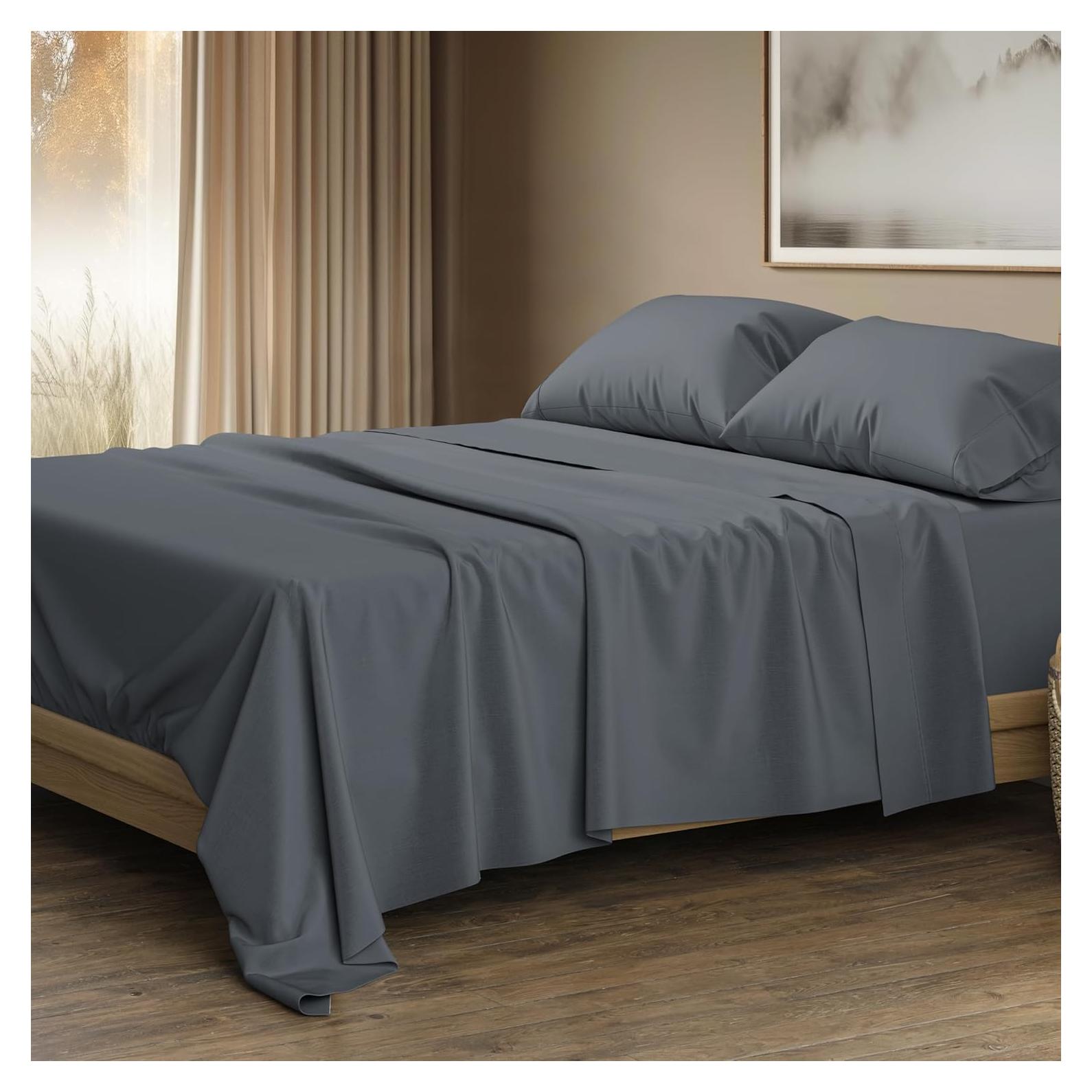 Juego de Sábanas King Size Thread Spread 100% Algodón Egipcio 1500 Hilos