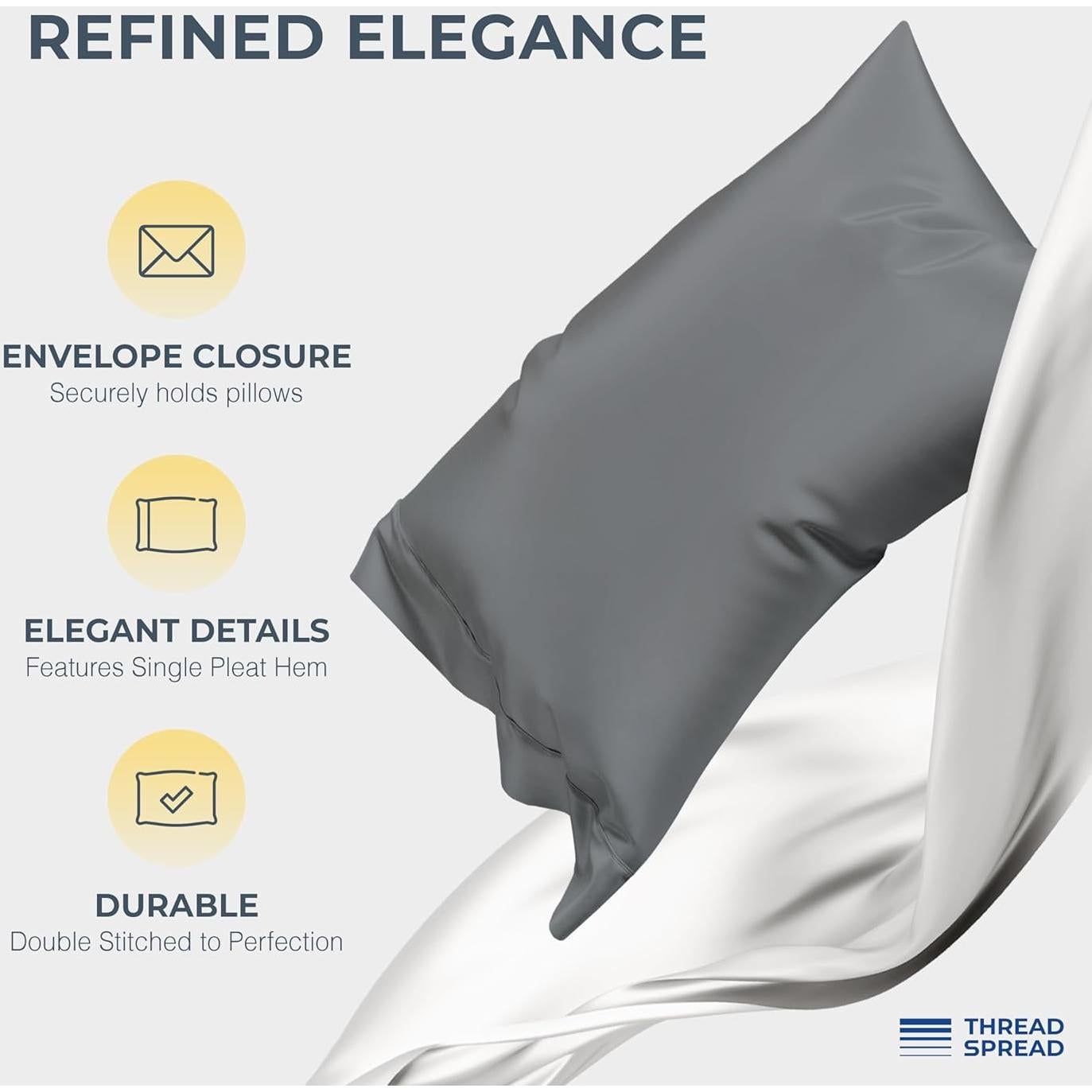 Juego de Sábanas King Size Thread Spread 100% Algodón Egipcio 1500 Hilos