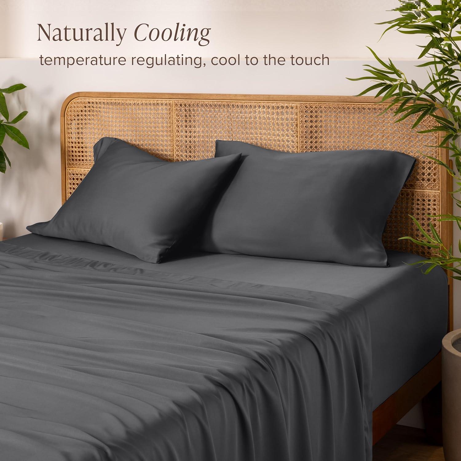 Conjunto de Sábanas 5 Piezas Bare Home Reina Dividida Gris