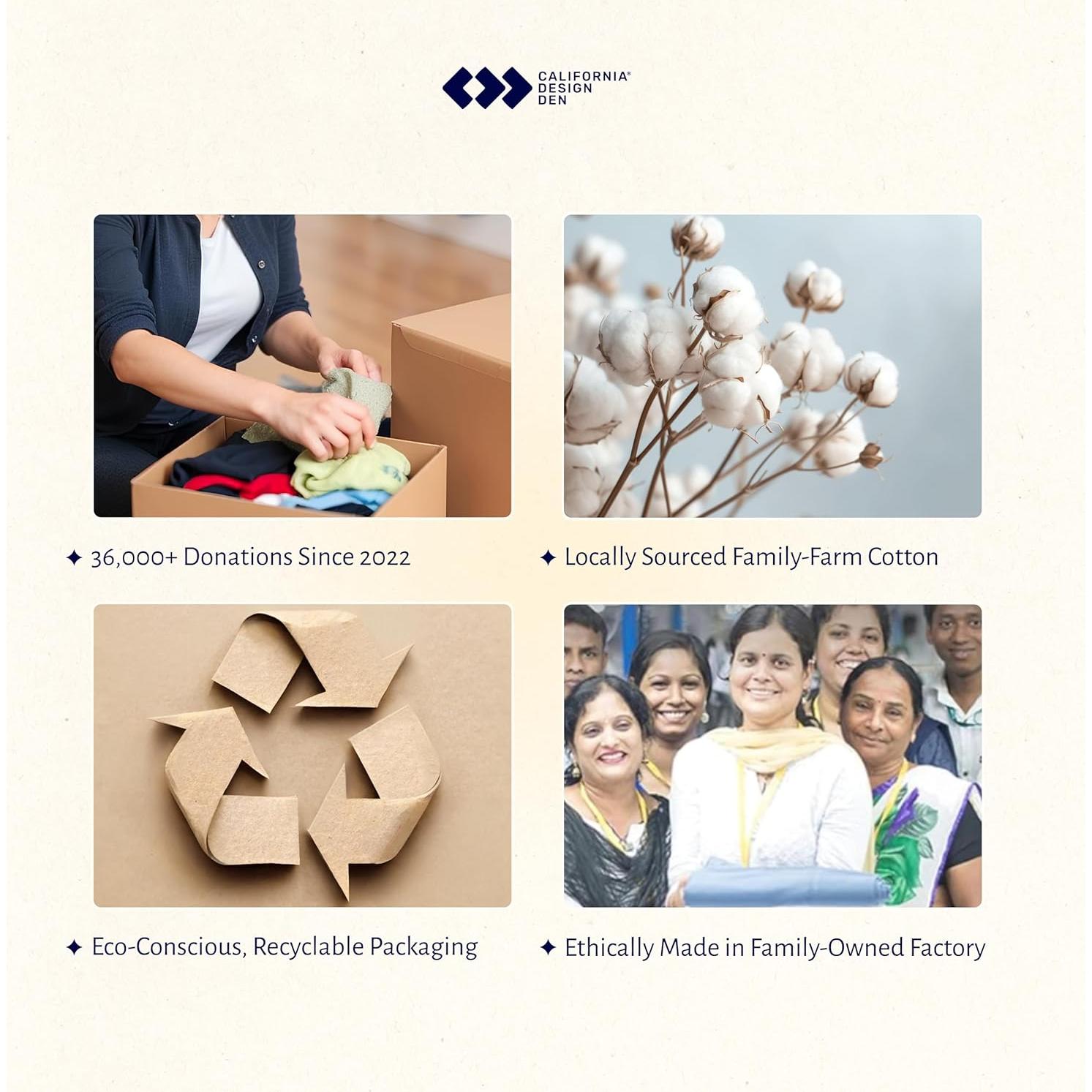 Juego de Sábanas Queen California Design Den 100% Algodón Orgánico