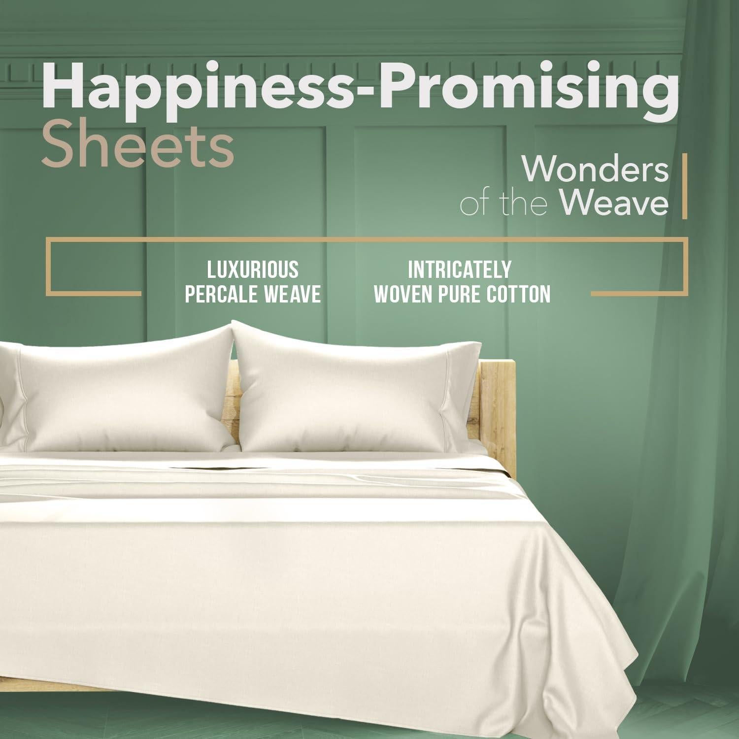 Juego de Sábanas King Algodón Orgánico TEXAS LINEN CO. 4 Piezas