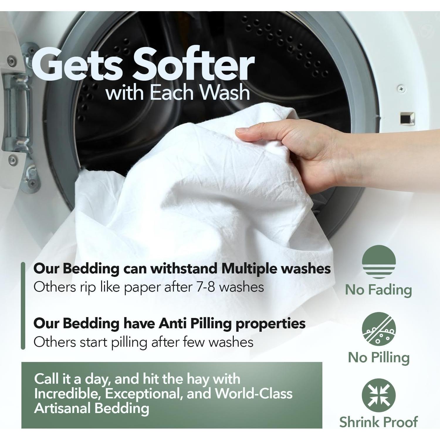 Juego de Sábanas King Algodón Orgánico TEXAS LINEN CO. 4 Piezas