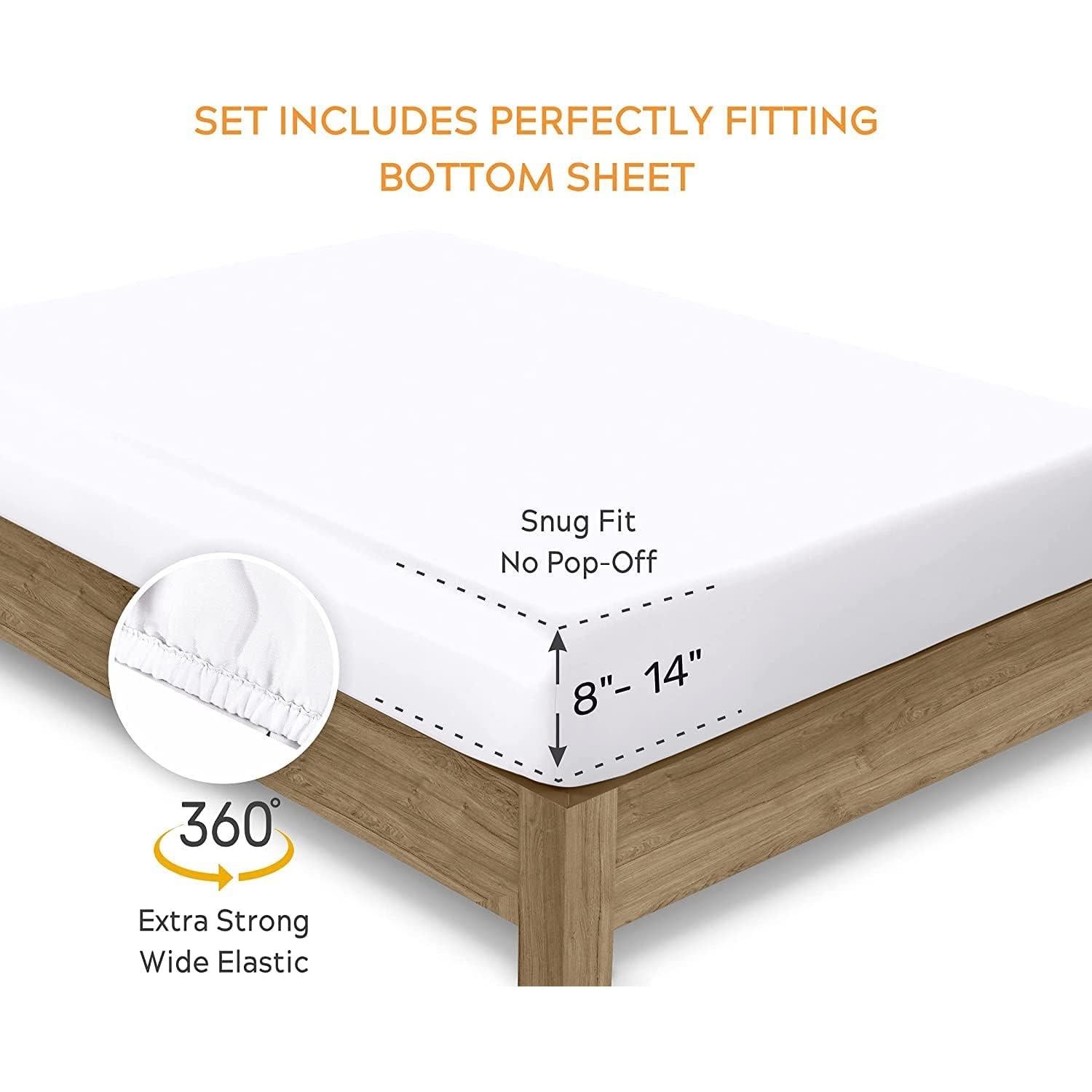 Juego de Sábanas Queen Sleep Mantra 100% Algodón Orgánico - 4 Piezas