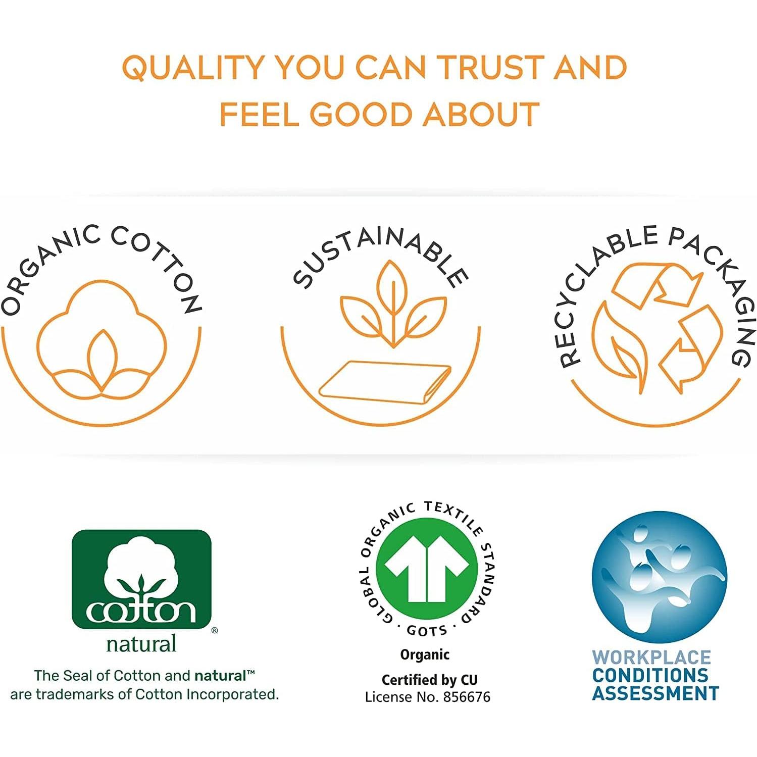 Juego de Sábanas Queen Sleep Mantra 100% Algodón Orgánico - 4 Piezas