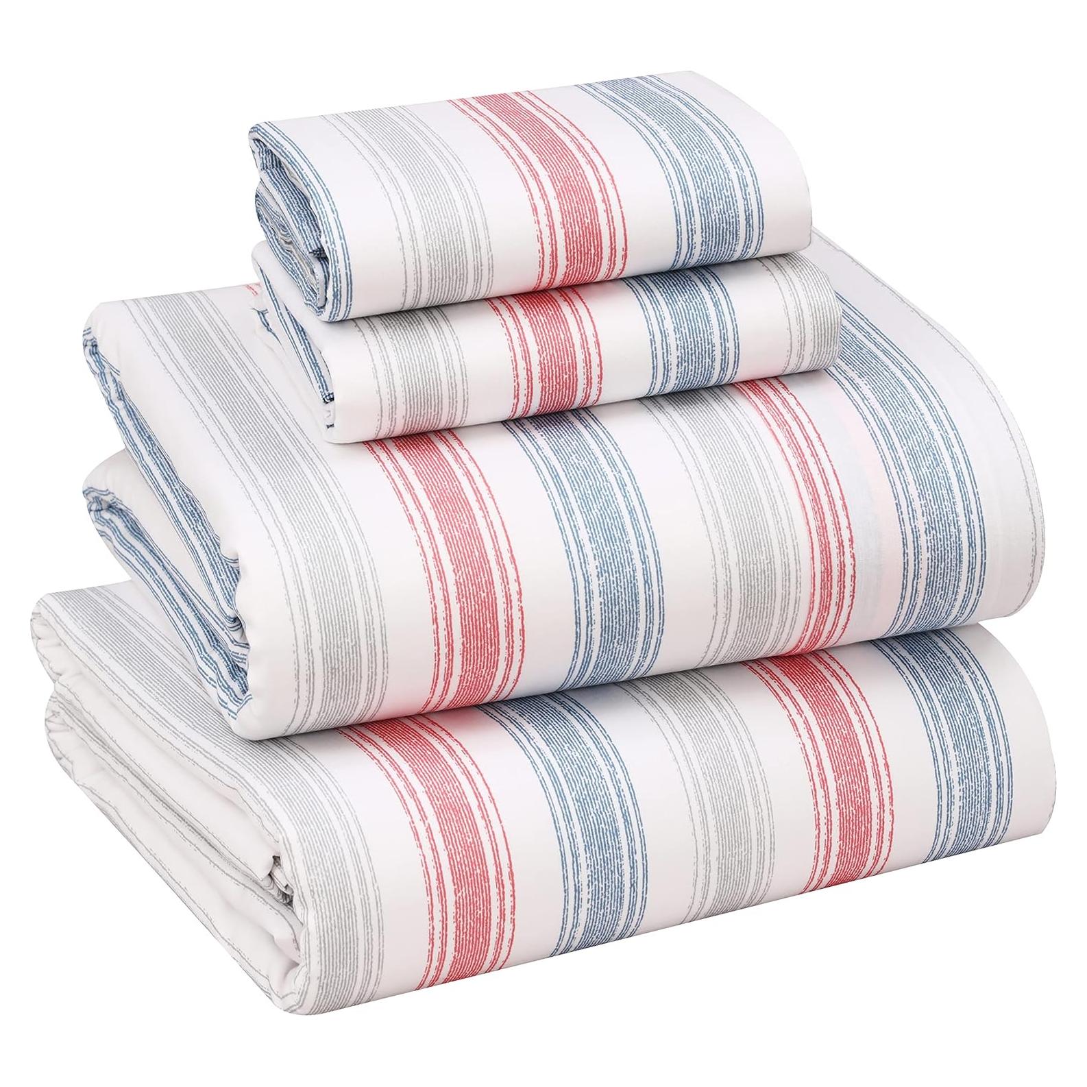 Juego de Sábanas King RUVANTI 100% Algodón Percale 4 Piezas