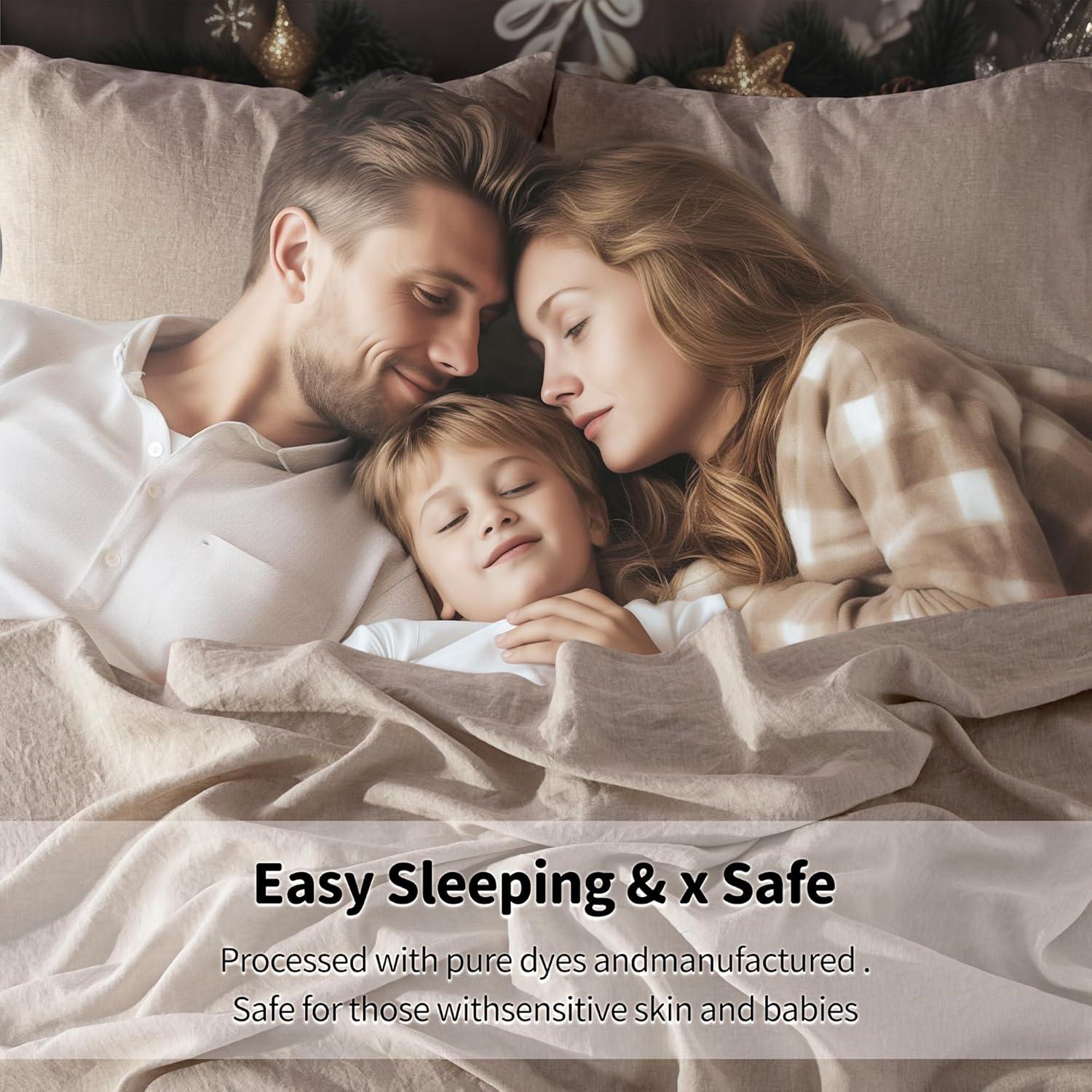 Juego de Sábanas King 100% Lino LBRO2M 4 Piezas Transpirables