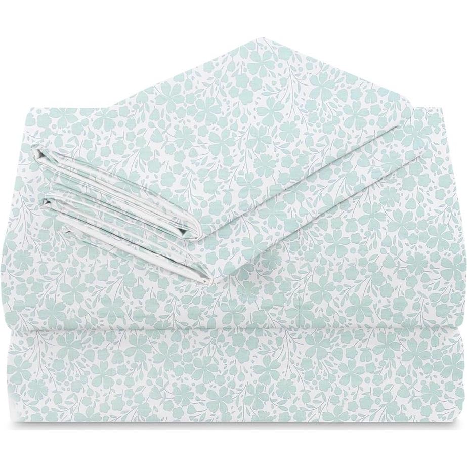 Sábanas de Cama MyPillow Reina 100% Algodón 200 Hilos Azul