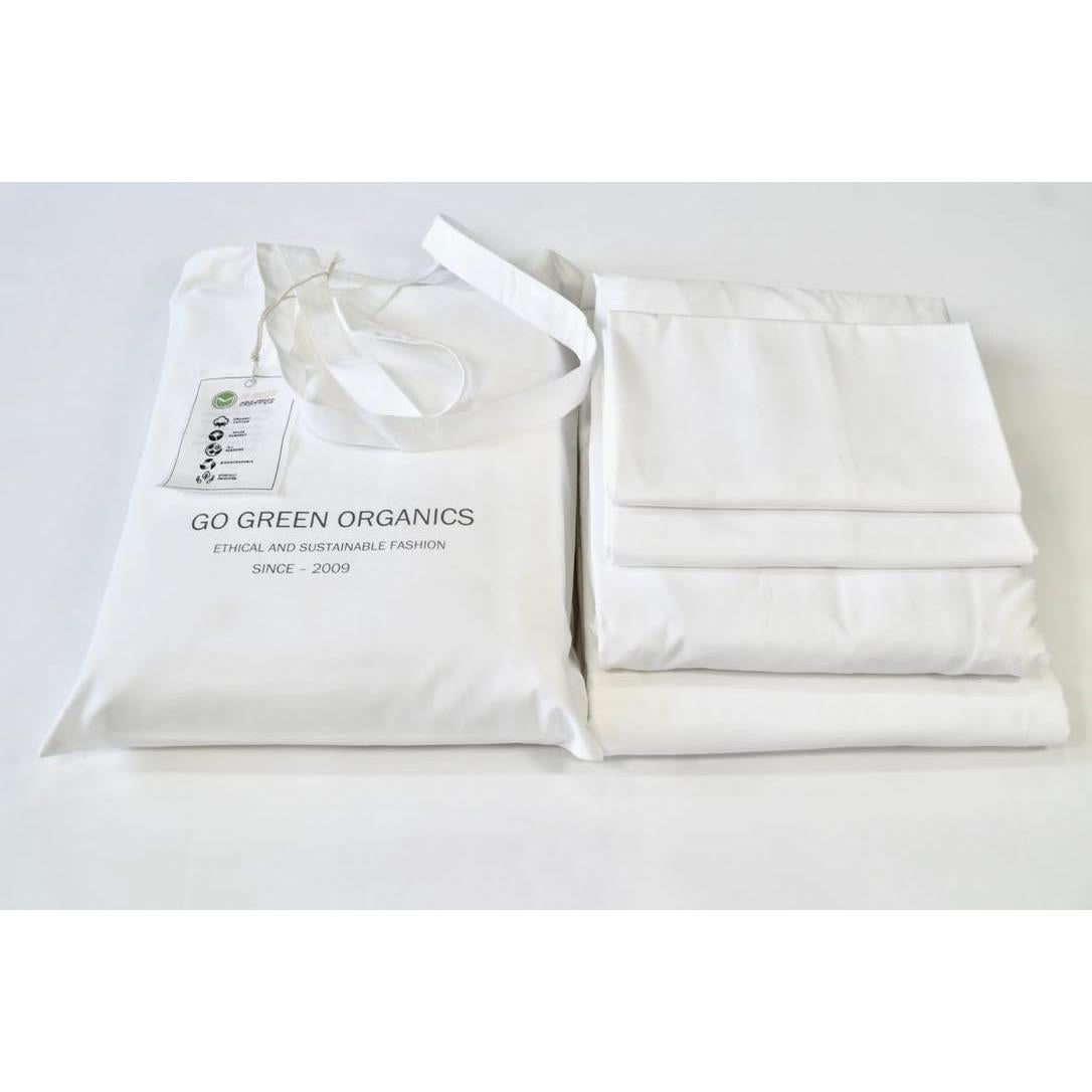Juego de Sábanas de Percal Algodón Orgánico GO GREEN Reina