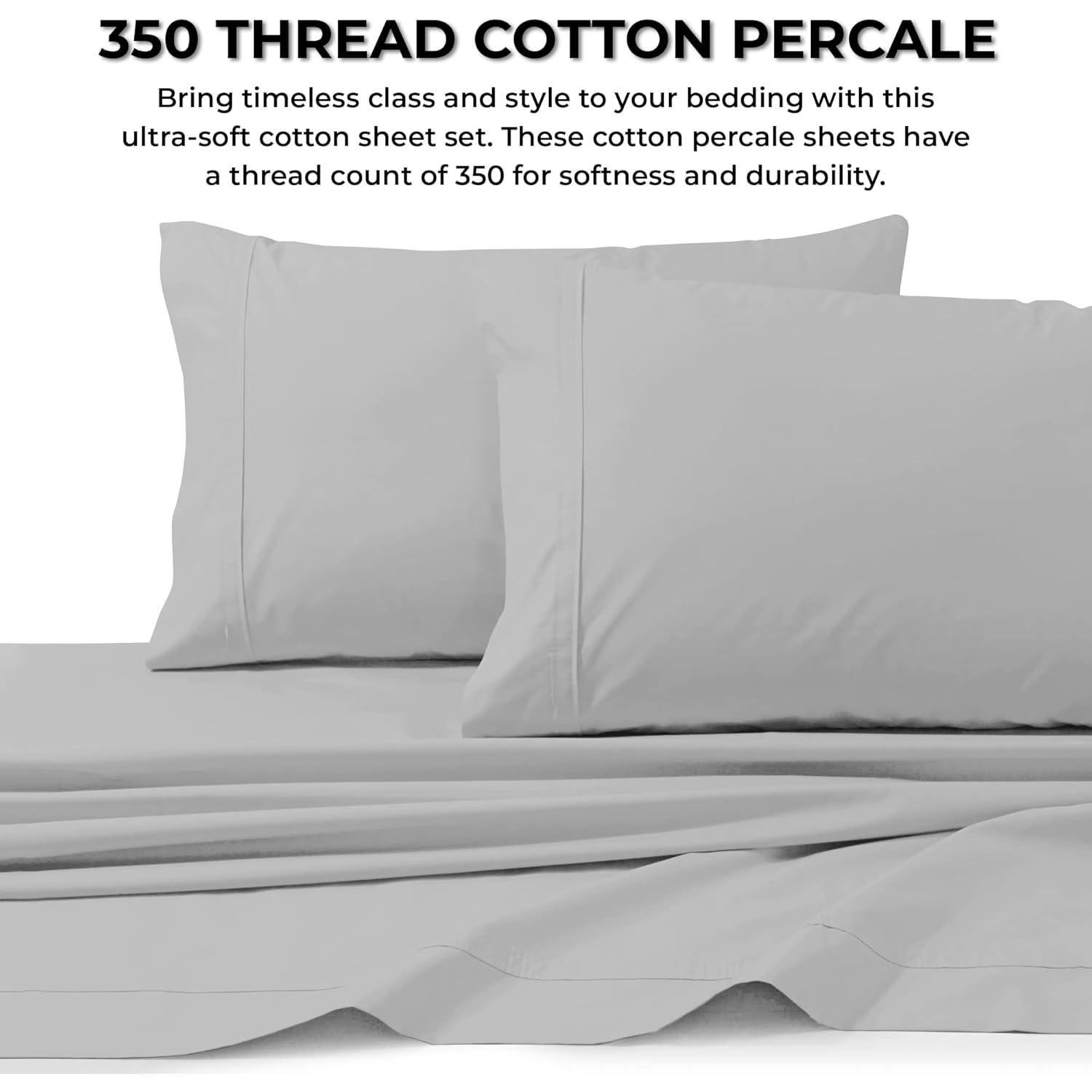 Conjunto de Sábanas King Tribeca Living 350 Hilos Algodón Egipcio