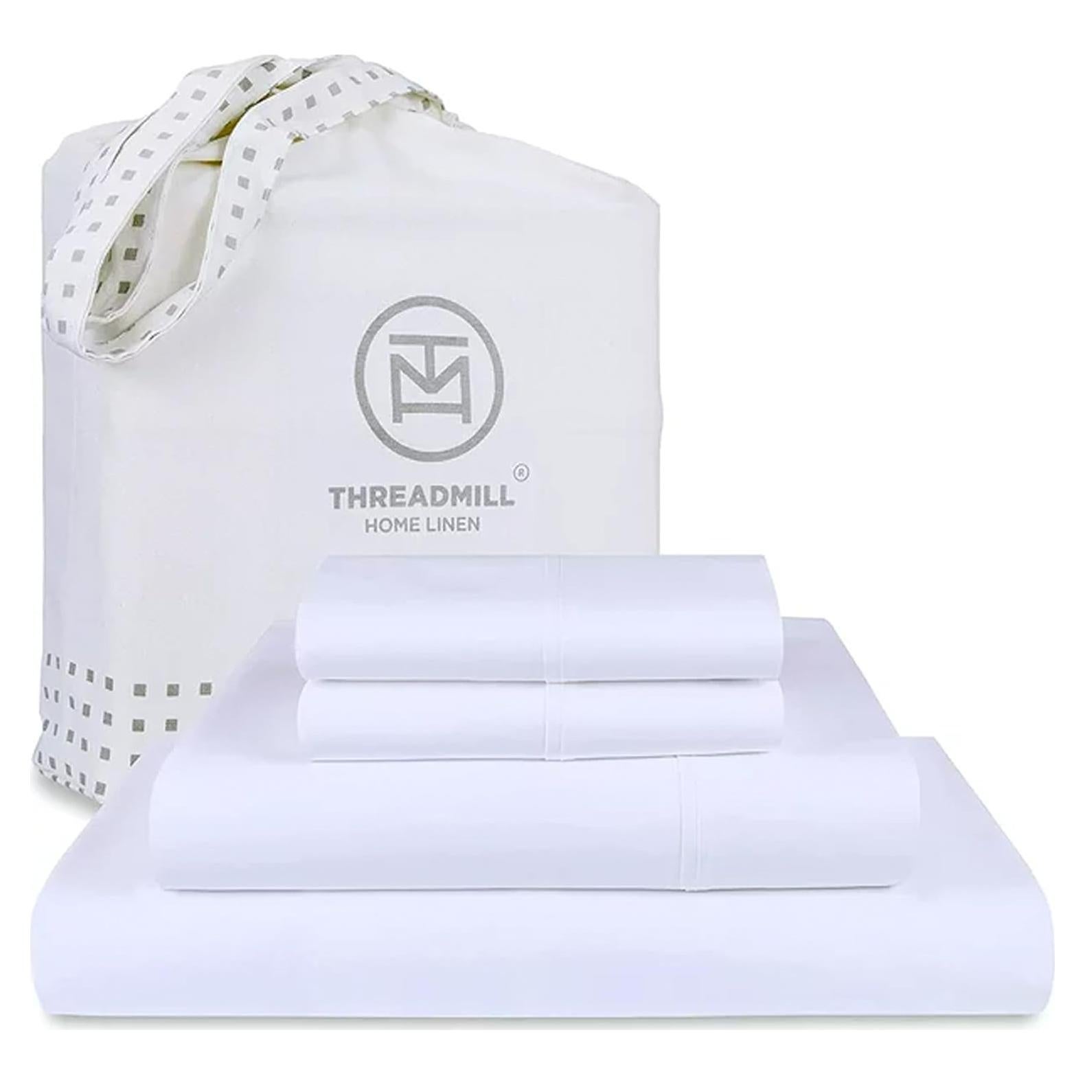 Sábanas de Algodón Supima Threadmill King 1200 Hilos - Juego 4 Piezas